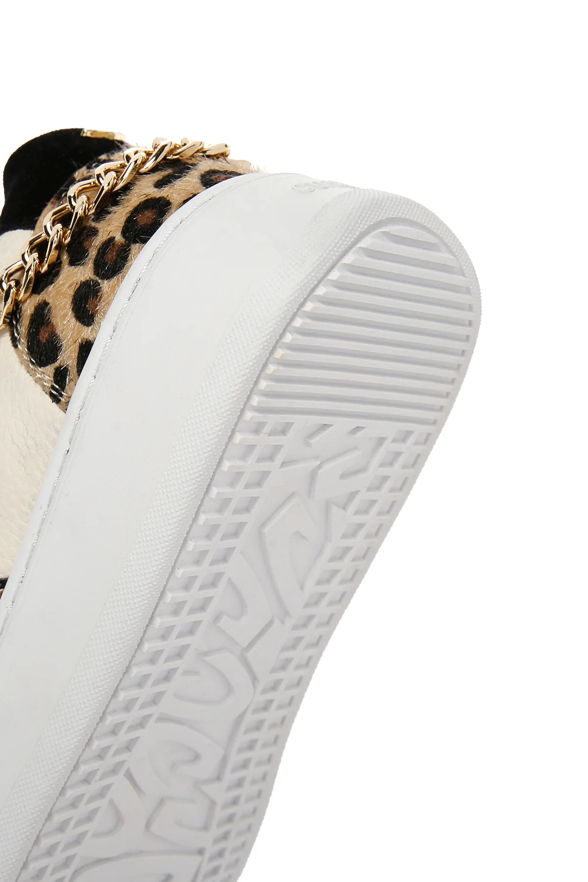 Alberto Guardiani Kadın Siyah Zincirli Deri Sneaker - Image 8