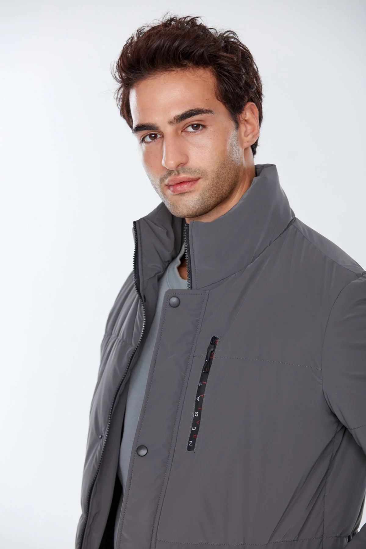 Berlin Erkek Gri Softwear Mont - Image 4