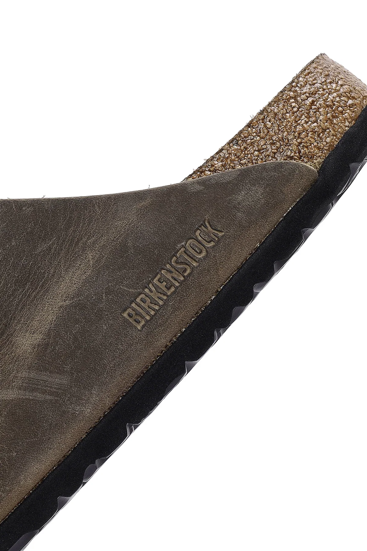 Birkenstock Erkek Haki Arizona Çift Tokalı Nubuk Deri Terlik - Image 10