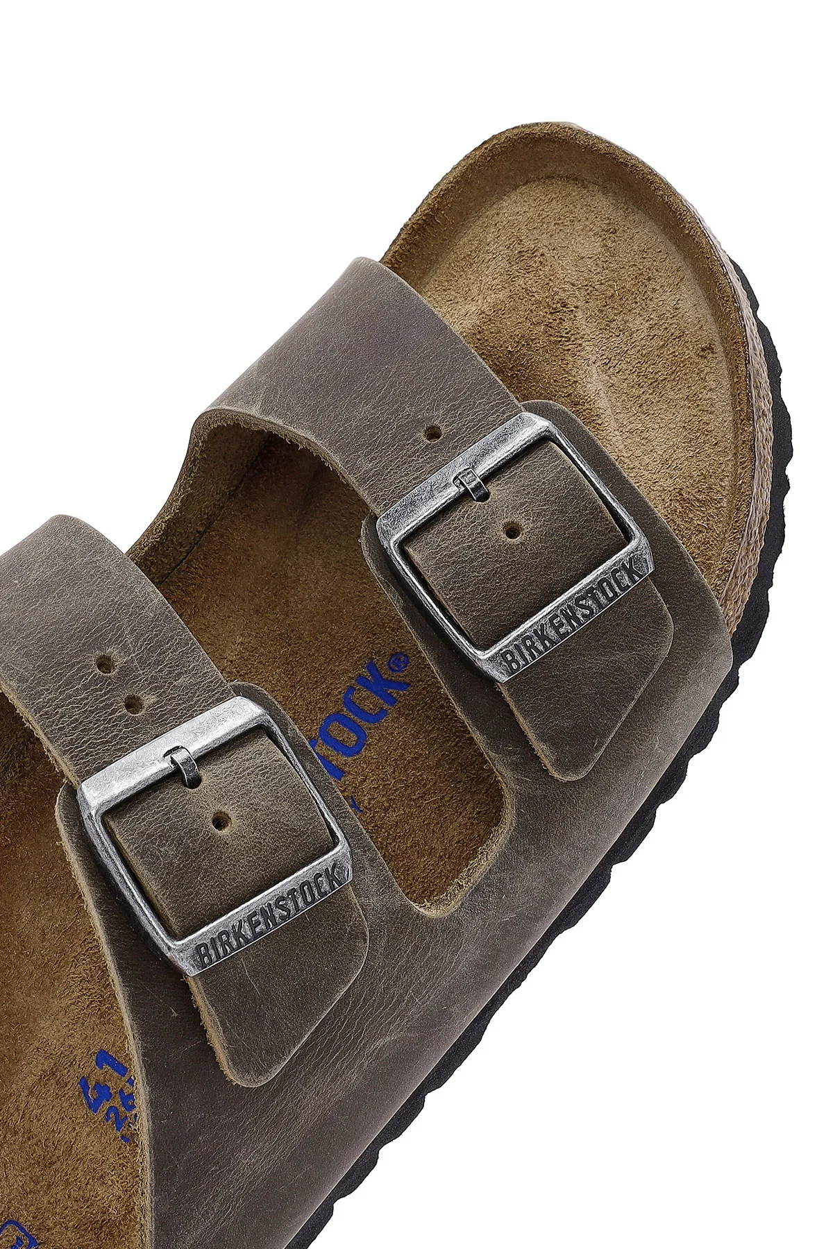 Birkenstock Erkek Haki Arizona Çift Tokalı Nubuk Deri Terlik - Image 11