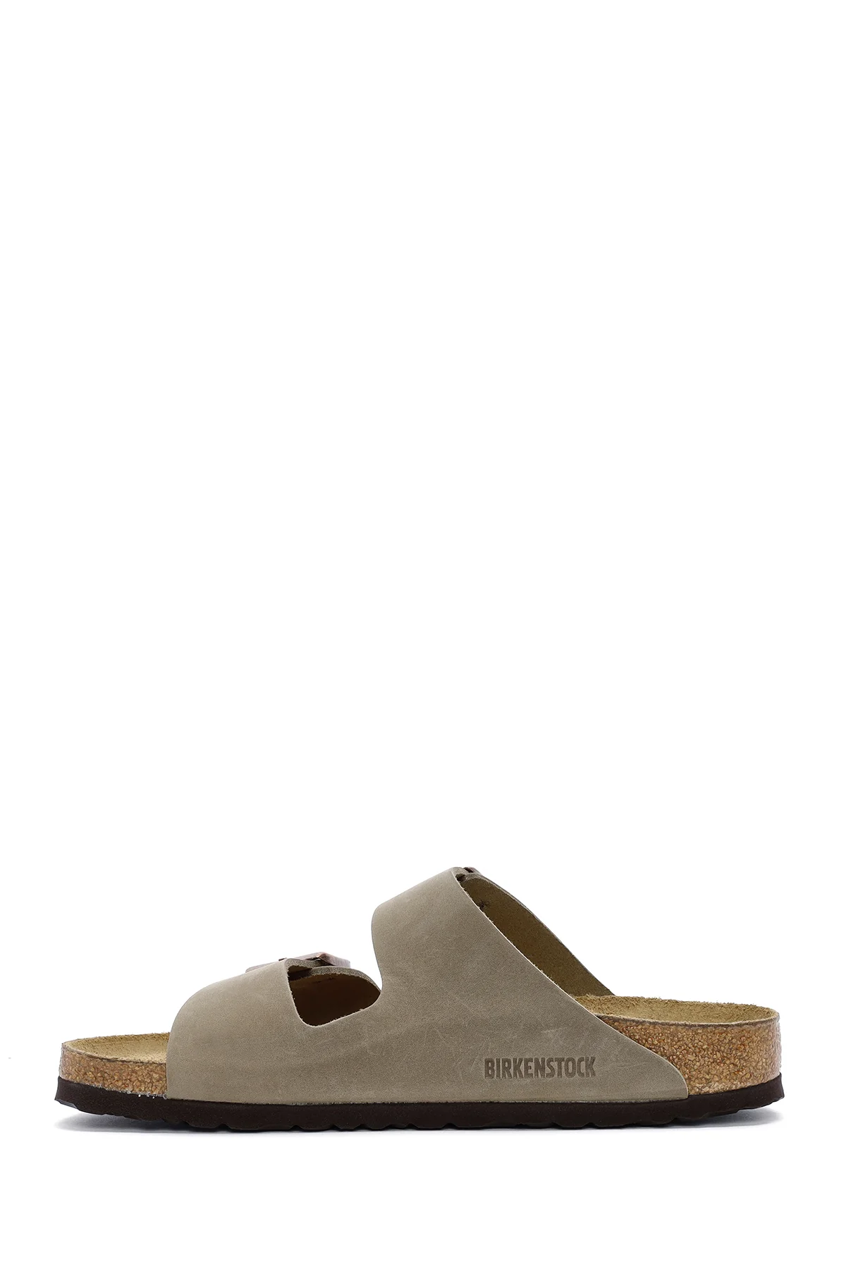 Birkenstock Erkek Kahverengi Arizona Çift Tokalı Deri Terlik - Image 2