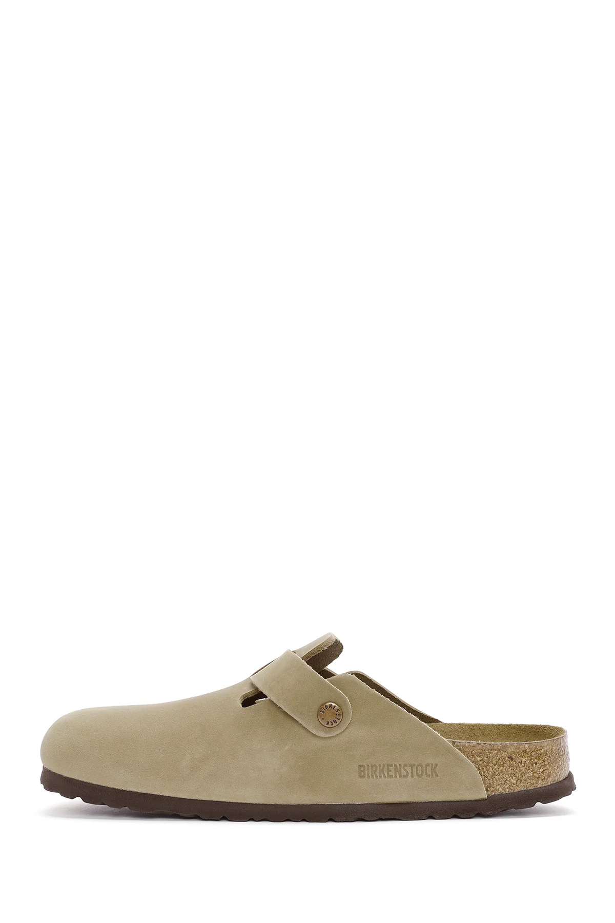 Birkenstock Erkek Kahverengi Boston Sfb Leoi Nu Kapalı Nubuk Deri Terlik - Image 2