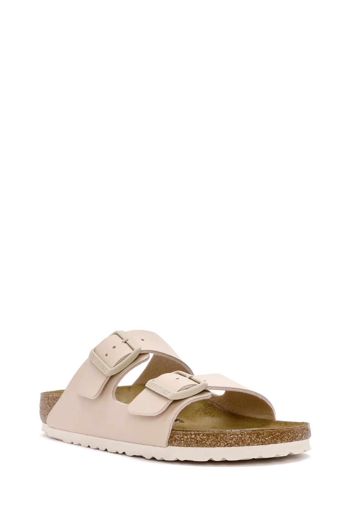 Birkenstock Kadın Bej Arizona Bf Çift Tokalı Terlik - Image 6