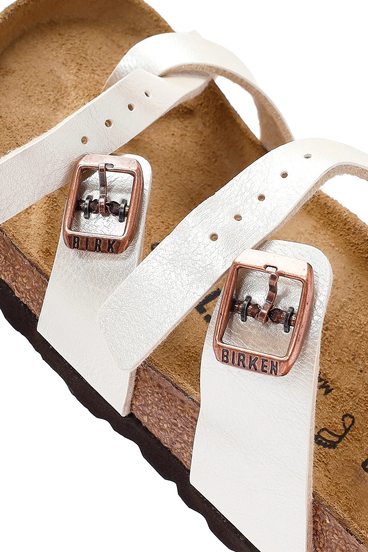 Birkenstock Kadın Beyaz Mayari Graceful Tokalı Terlik - Image 11