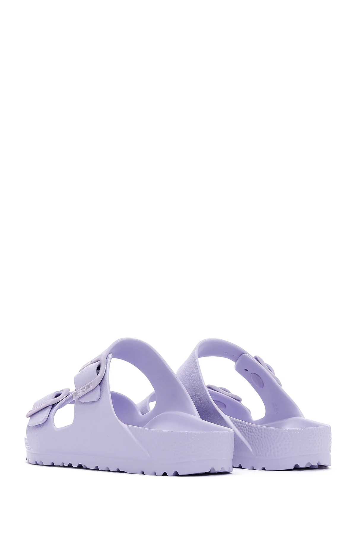Birkenstock Kadın Mor Deri Çift Tokalı Arizona Eva Düz Terlik - Image 5