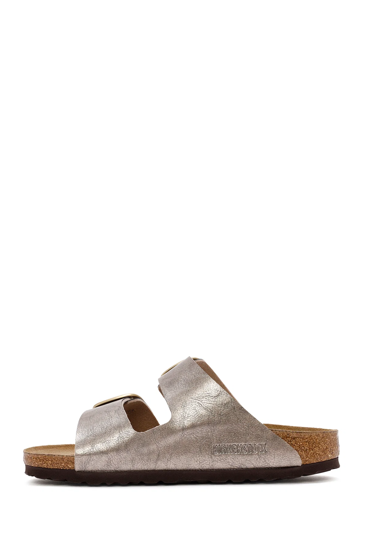 Birkenstock Kadın Vizon Arizona Bf Çift Tokalı Metalik Terlik - Image 2