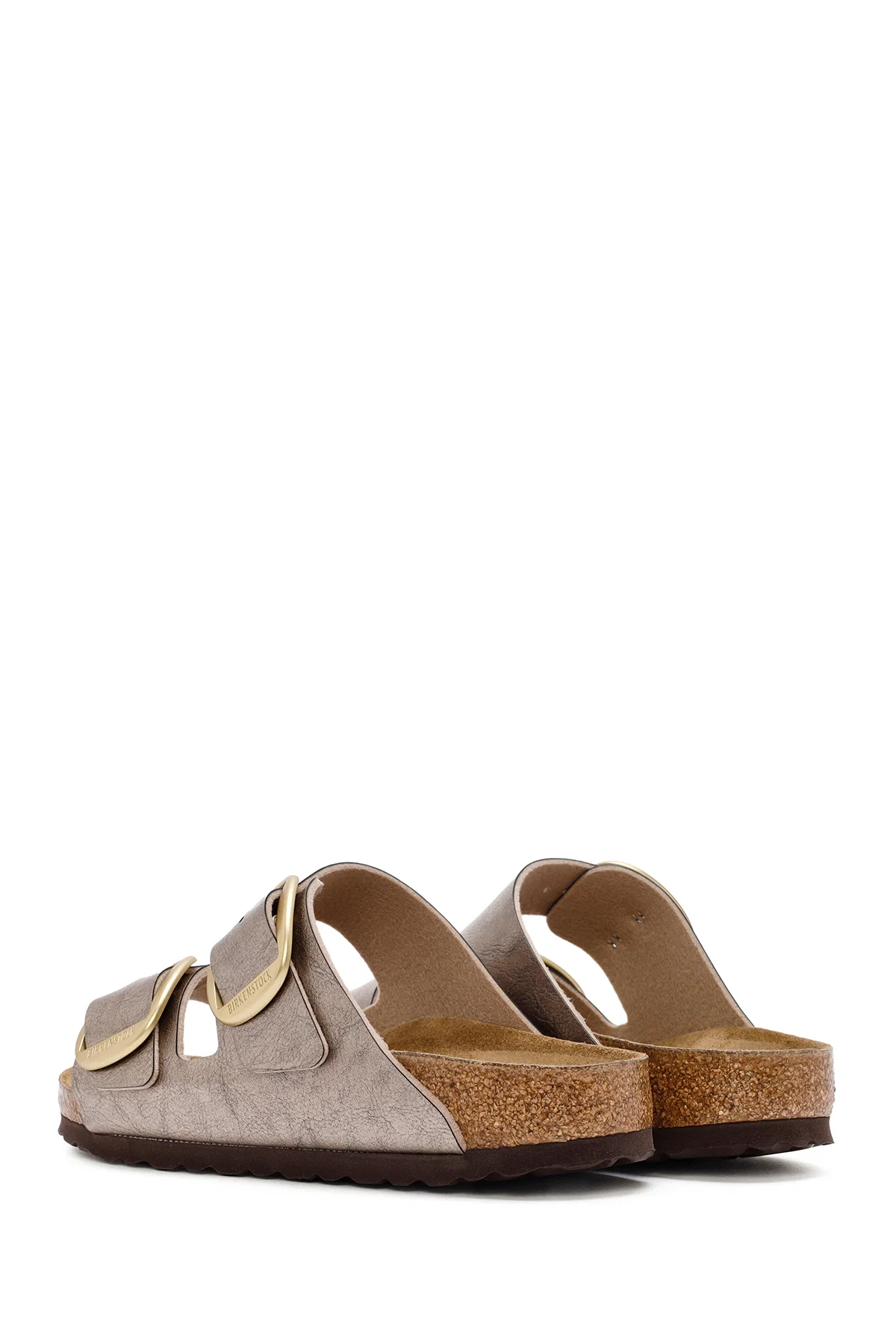 Birkenstock Kadın Vizon Arizona Bf Çift Tokalı Metalik Terlik - Image 6