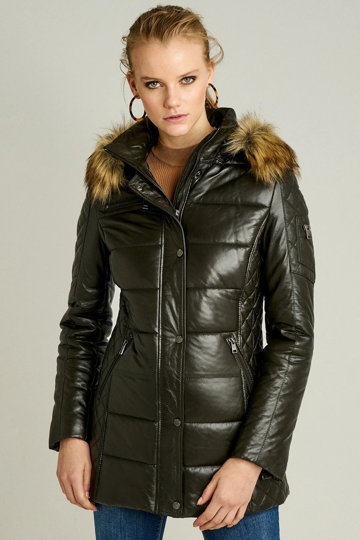 Blanch Long Kadın Deri Ceket - Image 2
