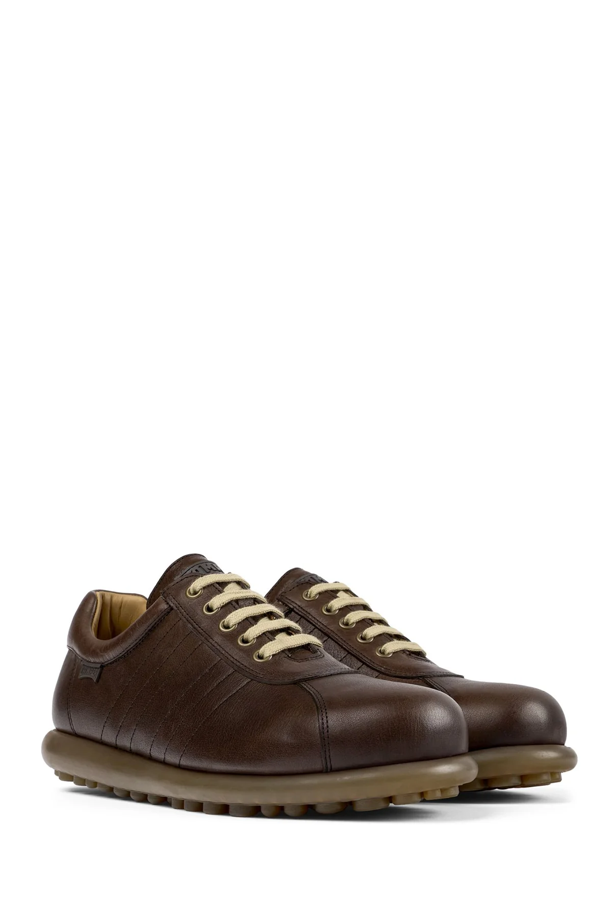 Camper Erkek Kahverengi Pelotas Ariel Deri Sneaker - Image 2