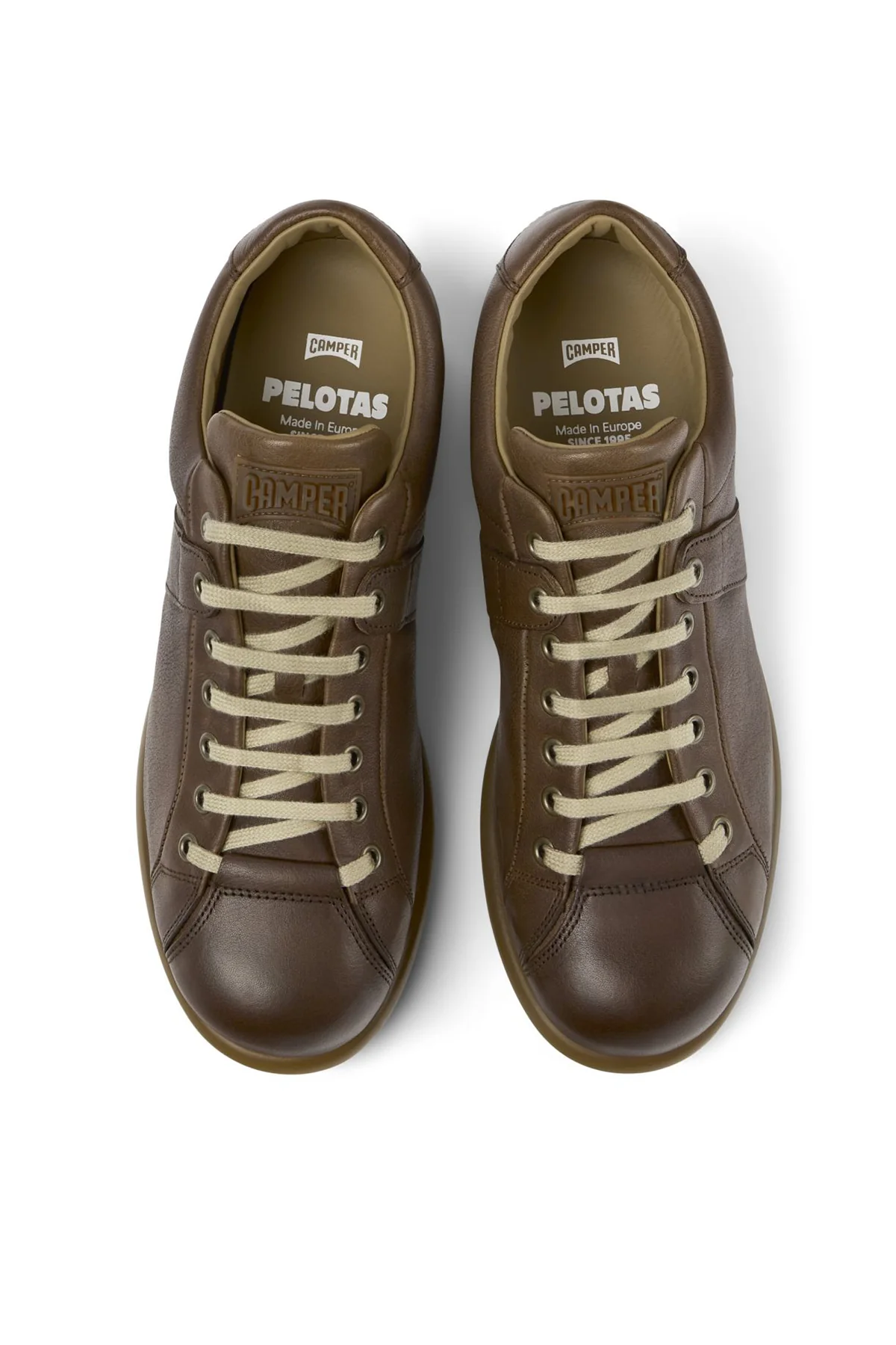 Camper Erkek Kahverengi Pelotas Ariel Deri Sneaker - Image 4