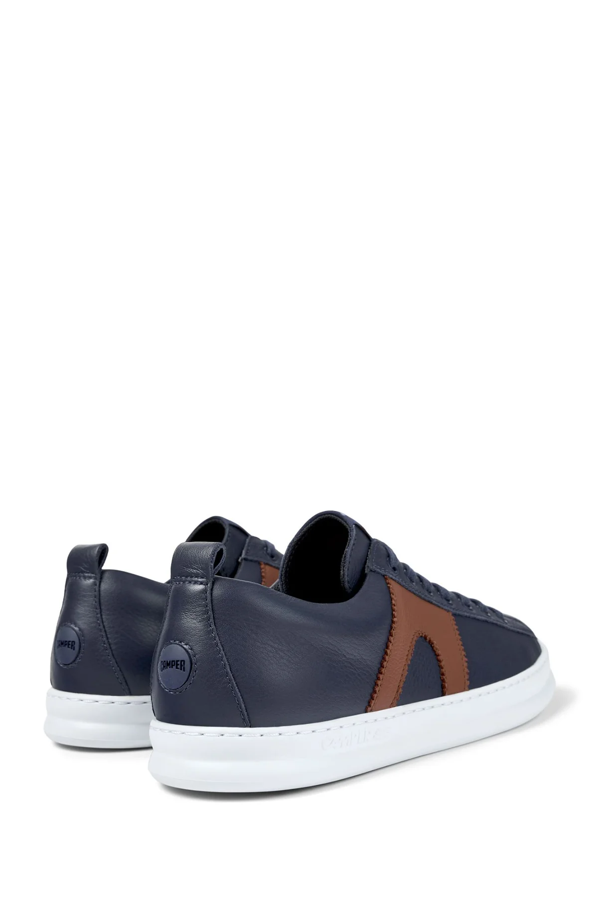 Camper Erkek Lacivert Runner Bağcıklı Deri Sneaker - Image 3