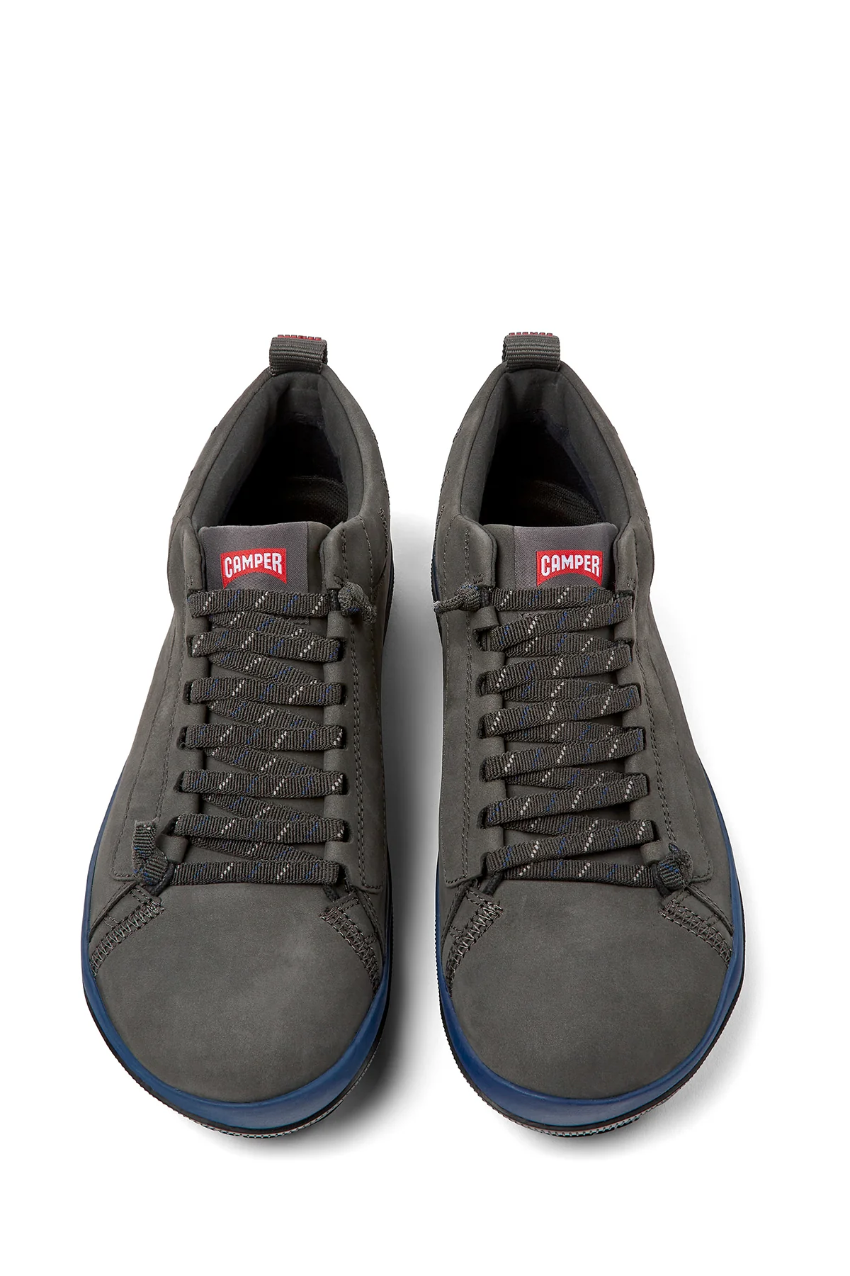 Camper Erkek Siyah Gri Peu Pista Gm Nubuk Deri Sneaker - Image 4