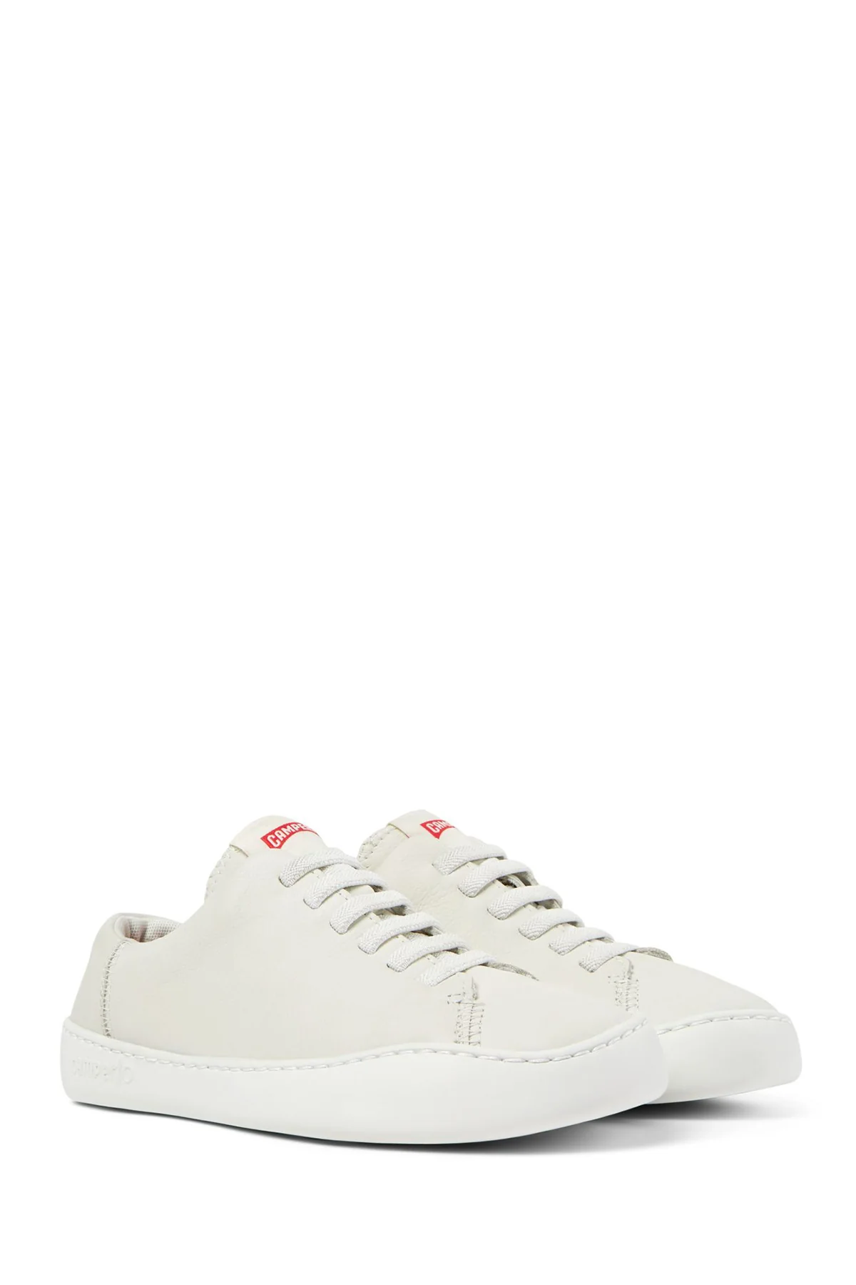Camper Kadın Beyaz Peu Touring Bağcıklı Deri Sneaker - Image 2