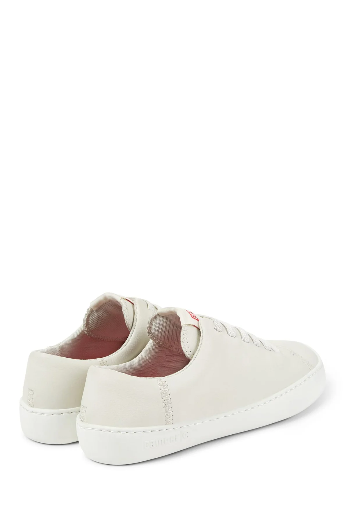 Camper Kadın Beyaz Peu Touring Bağcıklı Deri Sneaker - Image 3