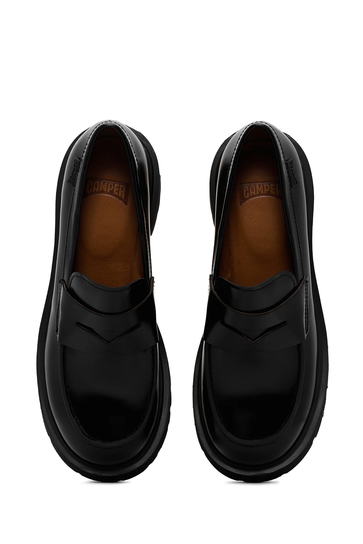 Camper Kadın Siyah Milah Deri Loafer - Image 6