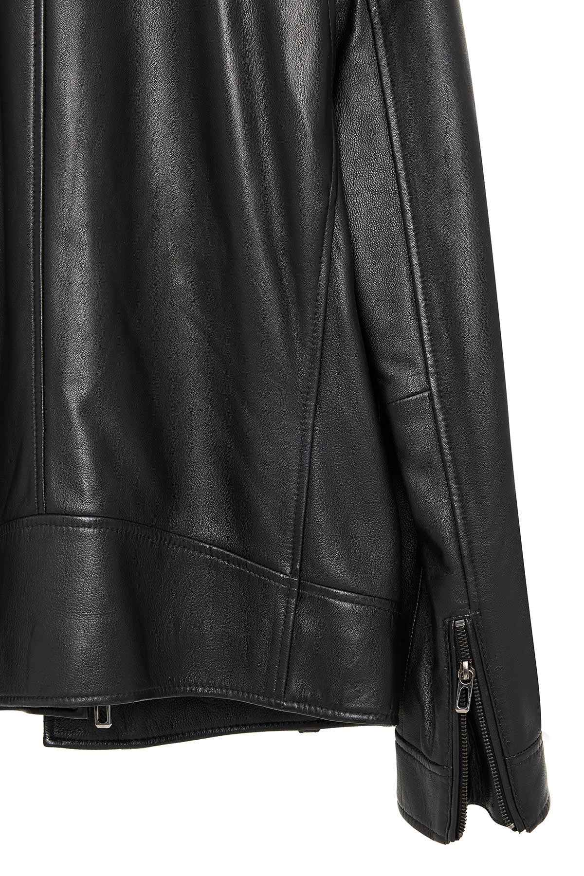 Carter Erkek Siyah Biker Deri Mont - Image 15