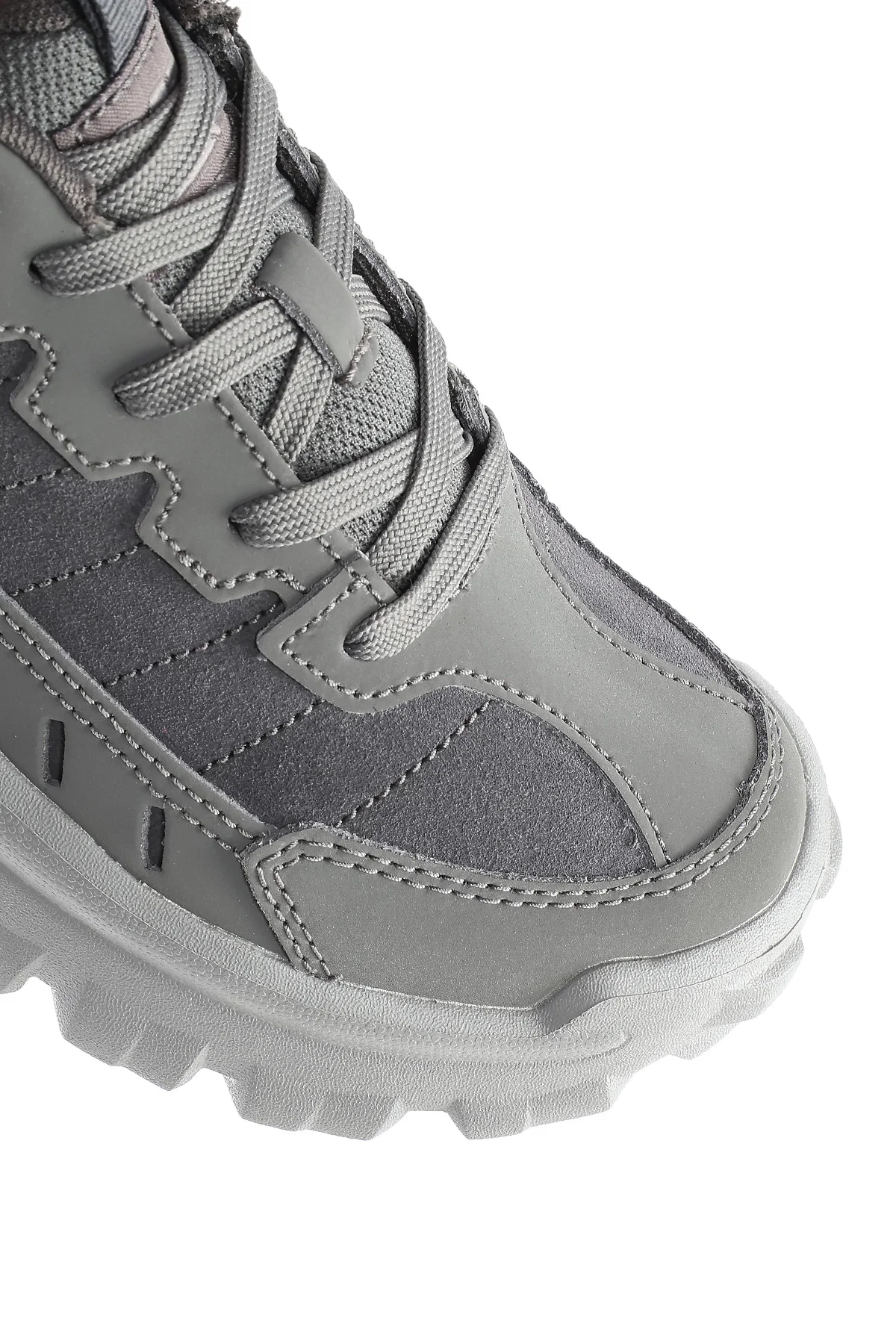 Caterpillar Erkek Gri Intruder Essential Bağcıklı Kalın Tabanlı Deri Sneaker - Image 9