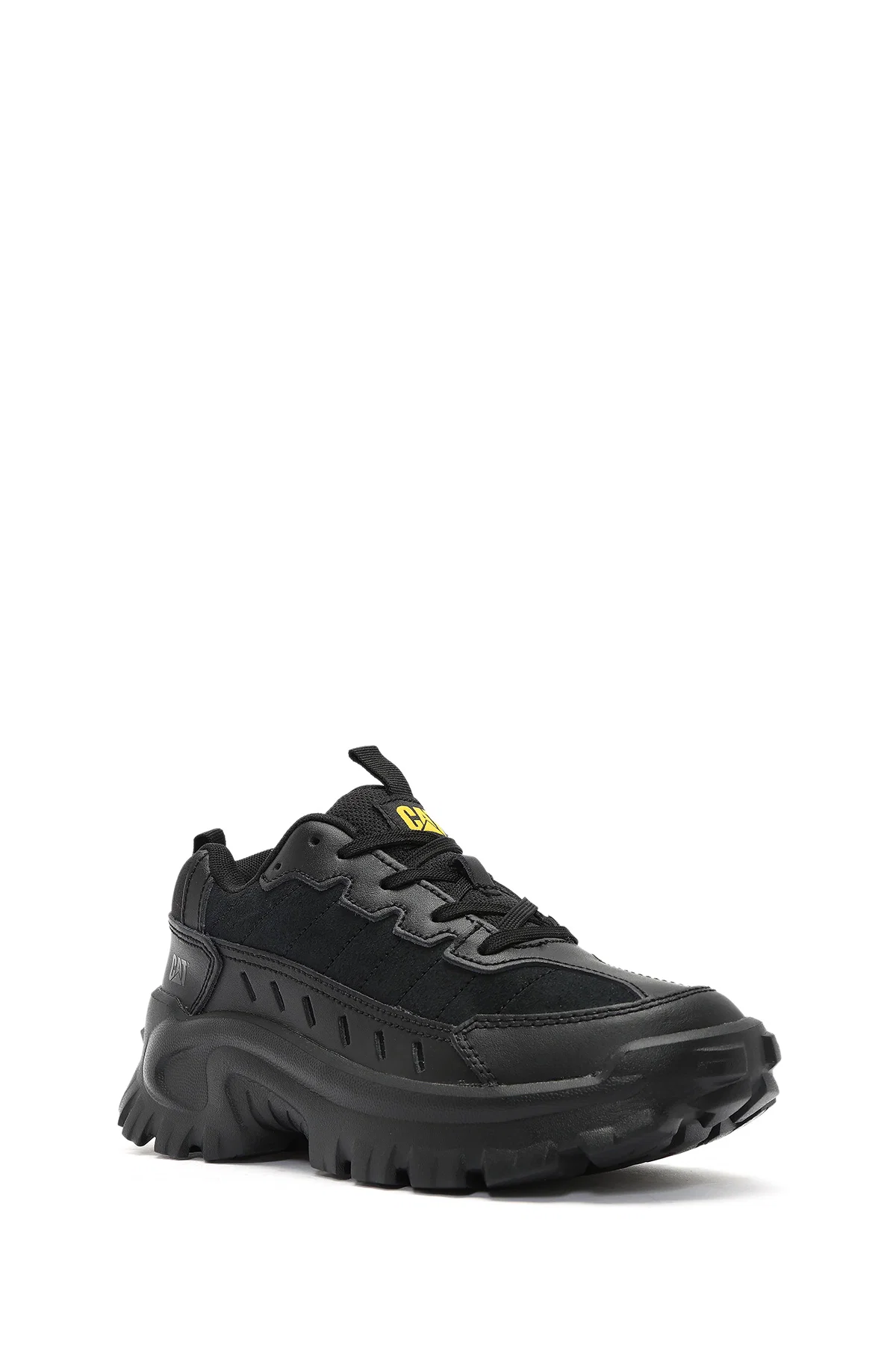 Caterpillar Erkek Siyah Intruder Essential Bağcıklı Kalın Tabanlı Deri Sneaker - Image 5