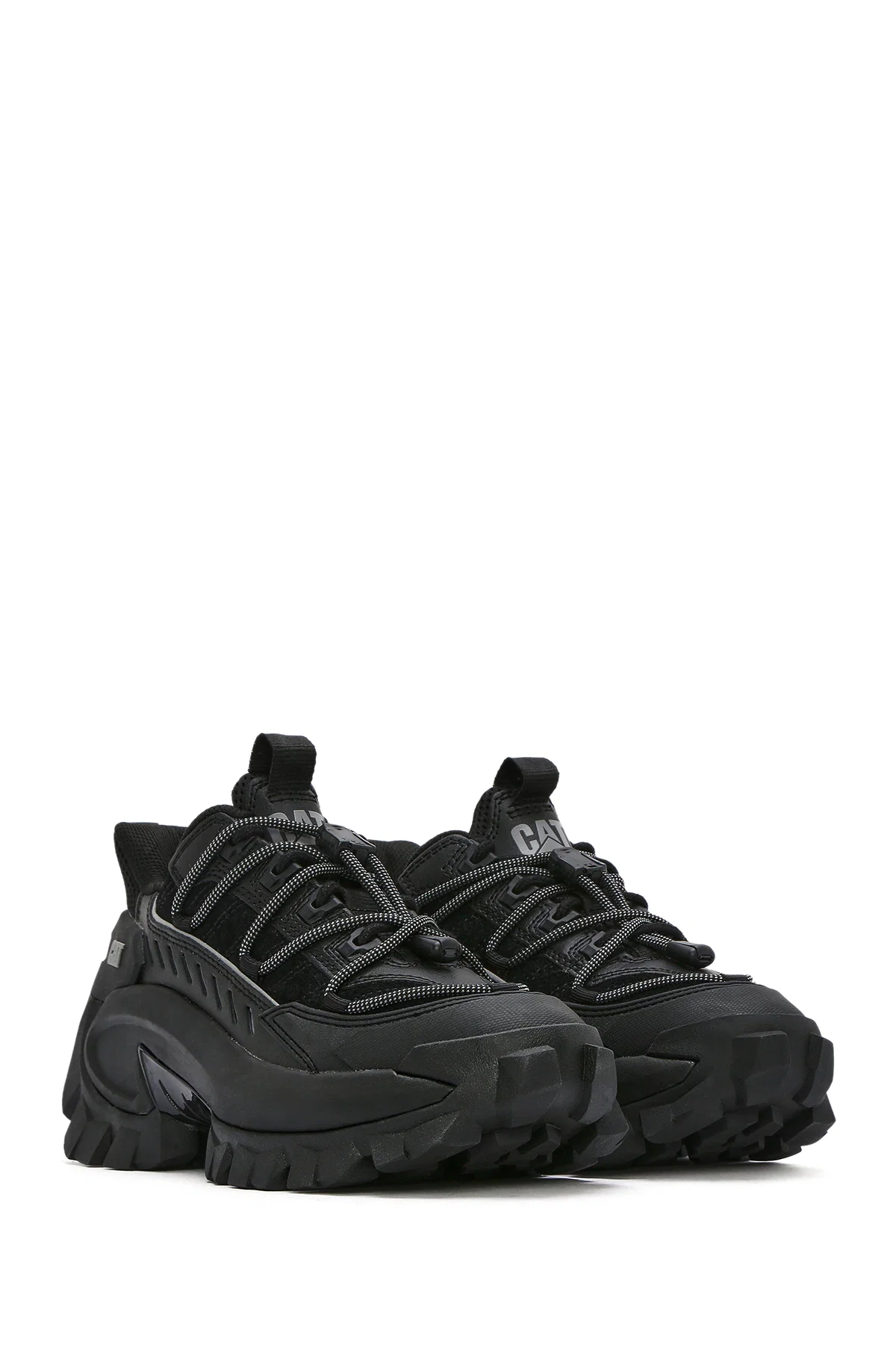 Caterpillar Erkek Siyah Intruder Max Kalın Tabanlı Bağcıklı Süet Deri Sneaker - Image 3