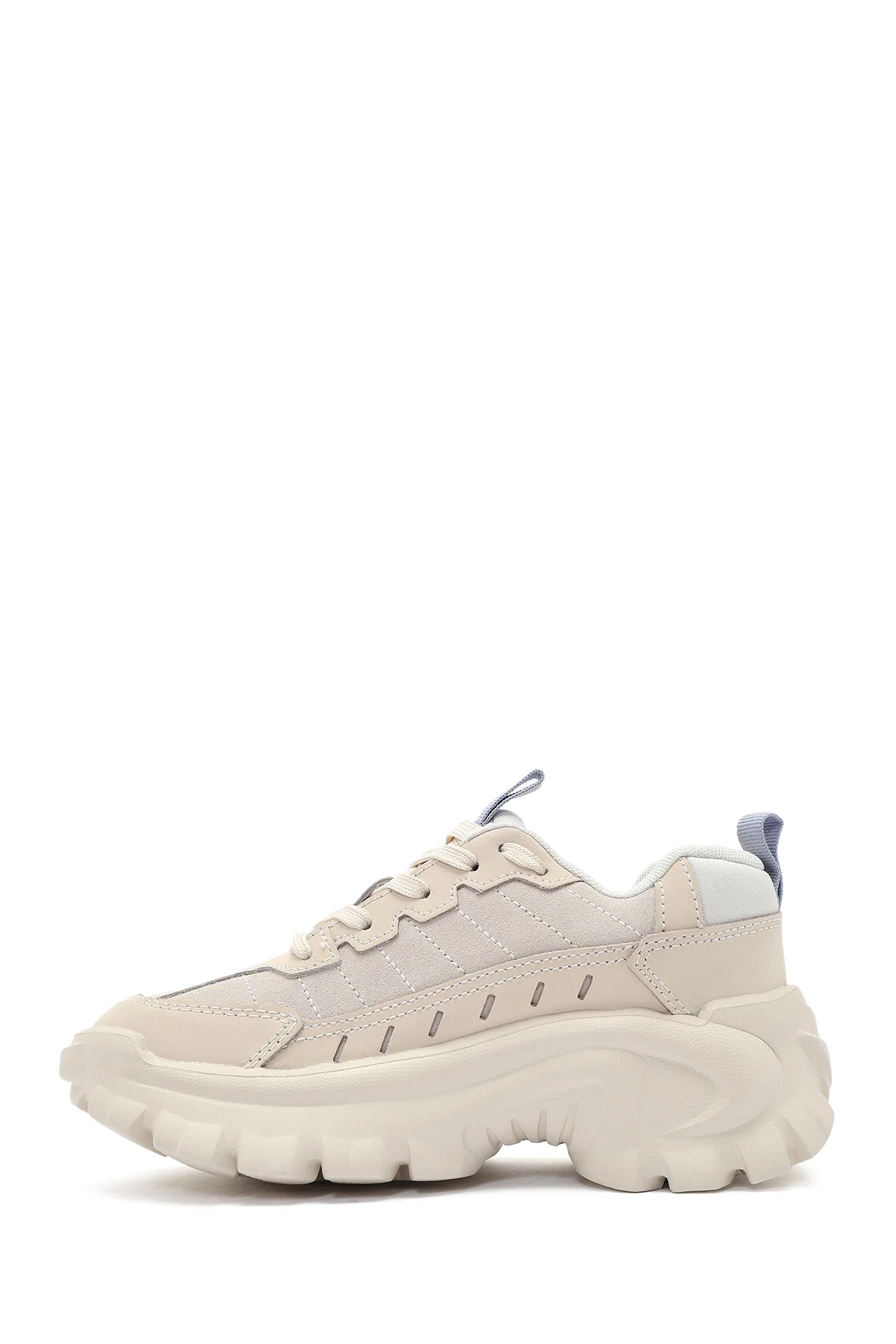 Caterpillar Kadın Bej İntruder Essential Bağcıklı Süet Deri Sneaker - Image 2