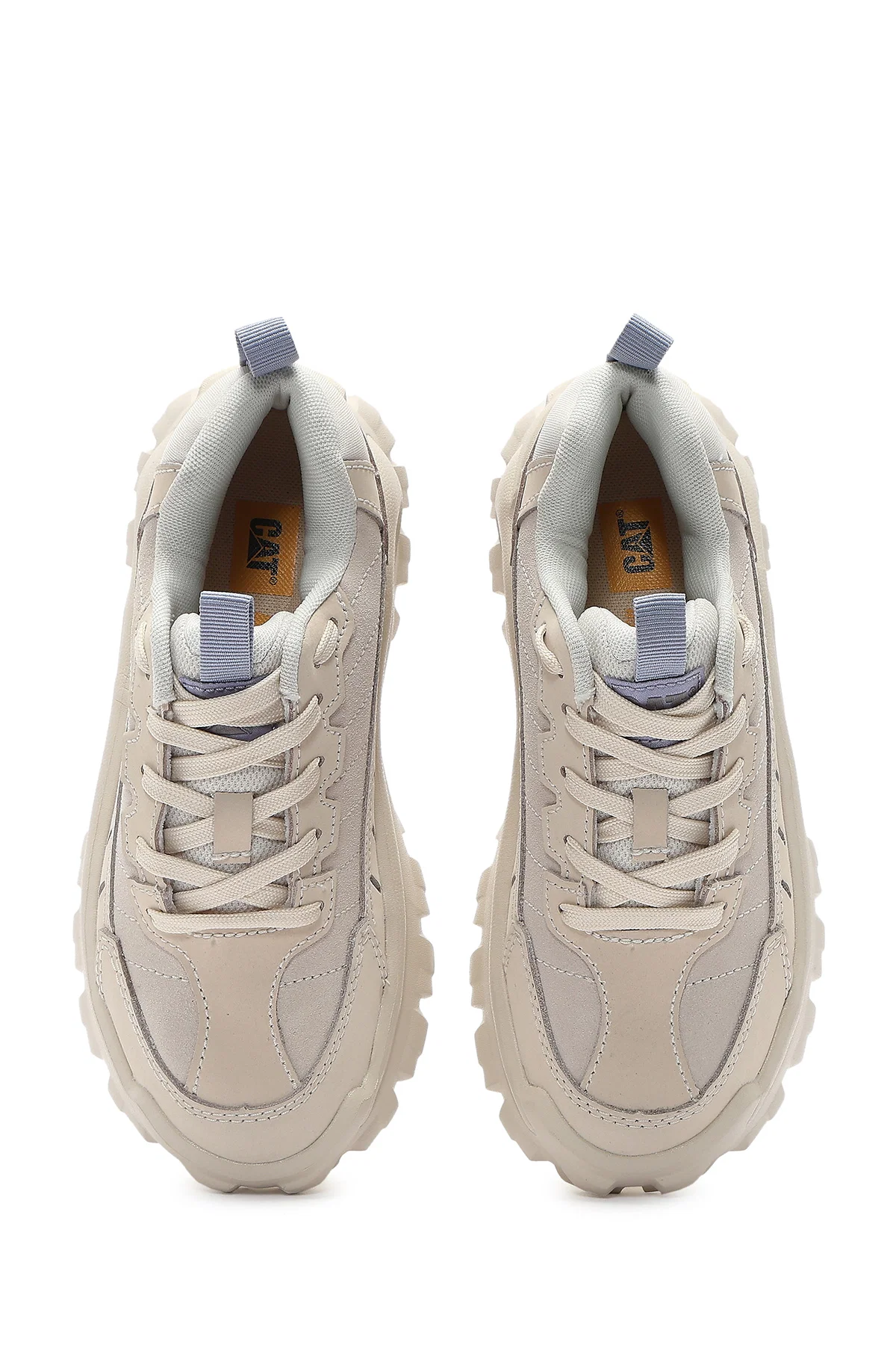 Caterpillar Kadın Bej İntruder Essential Bağcıklı Süet Deri Sneaker - Image 7