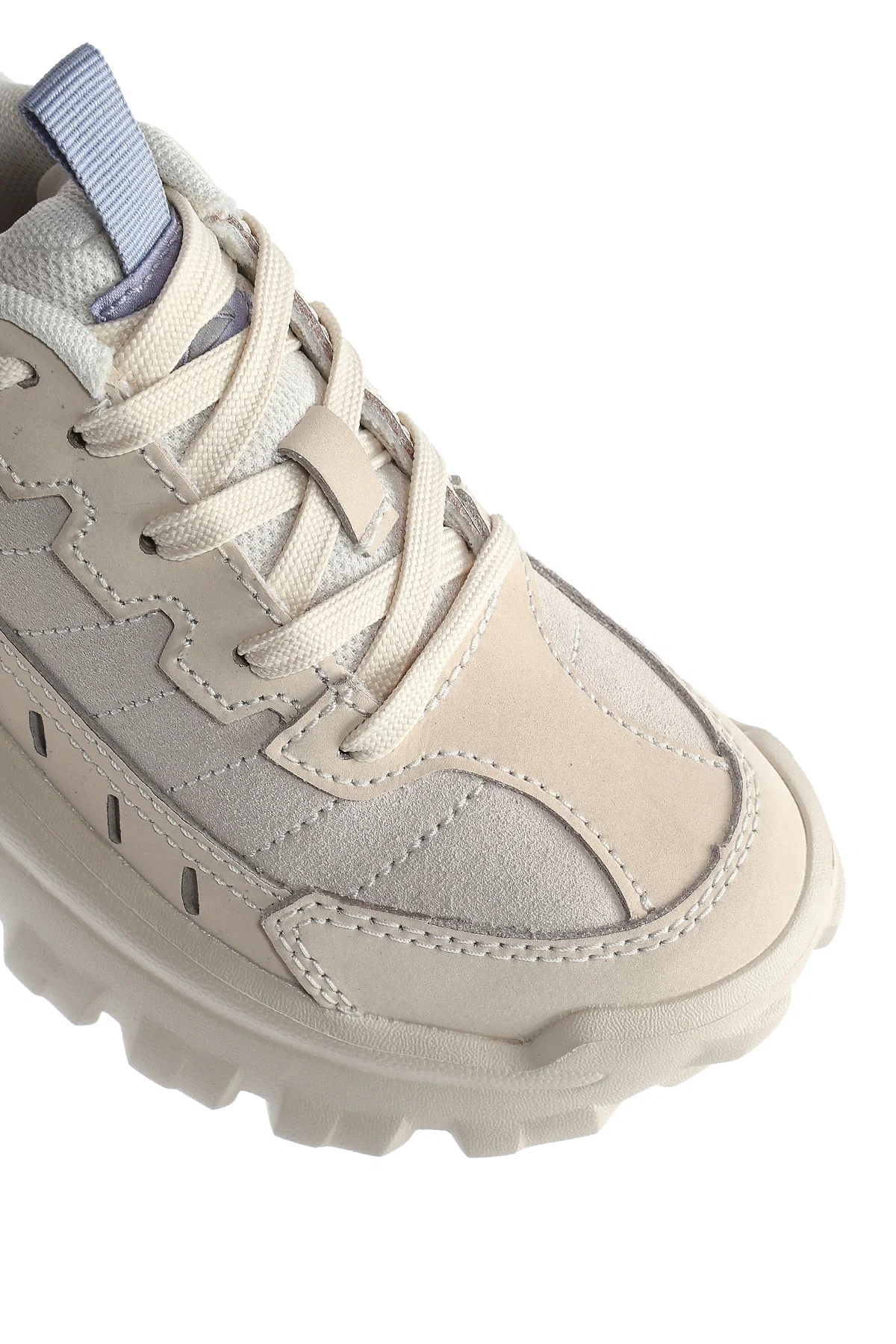 Caterpillar Kadın Bej İntruder Essential Bağcıklı Süet Deri Sneaker - Image 9