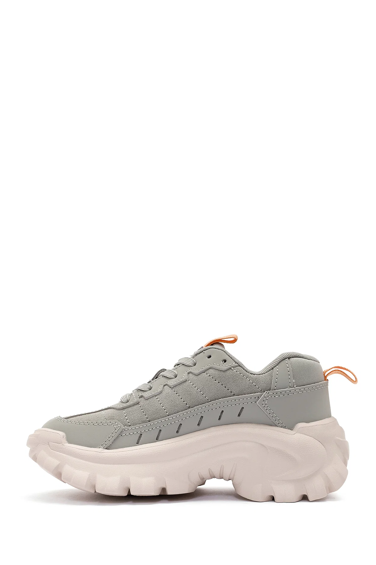 Caterpillar Kadın Gri İntruder Essential Bağcıklı Süet Deri Sneaker - Image 2