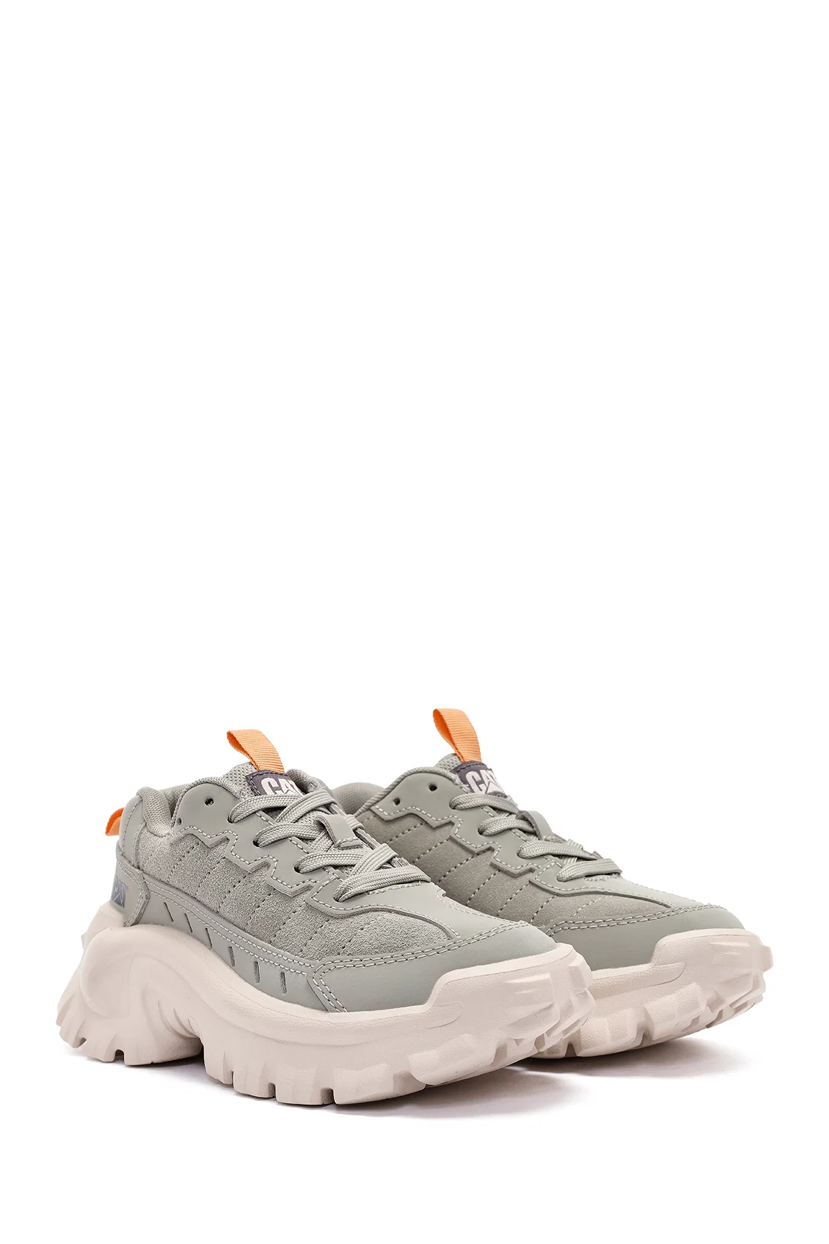 Caterpillar Kadın Gri İntruder Essential Bağcıklı Süet Deri Sneaker - Image 3