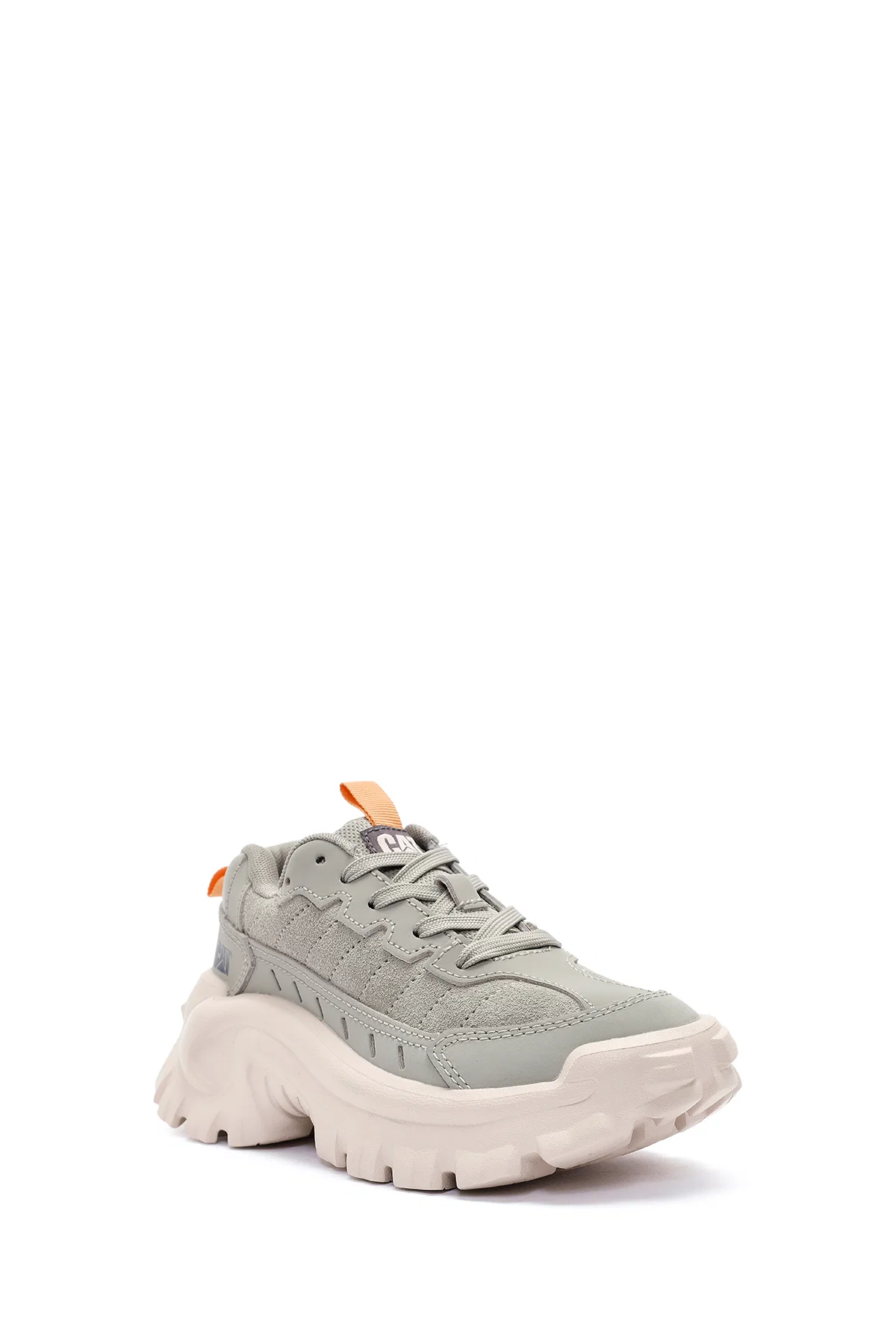Caterpillar Kadın Gri İntruder Essential Bağcıklı Süet Deri Sneaker - Image 6