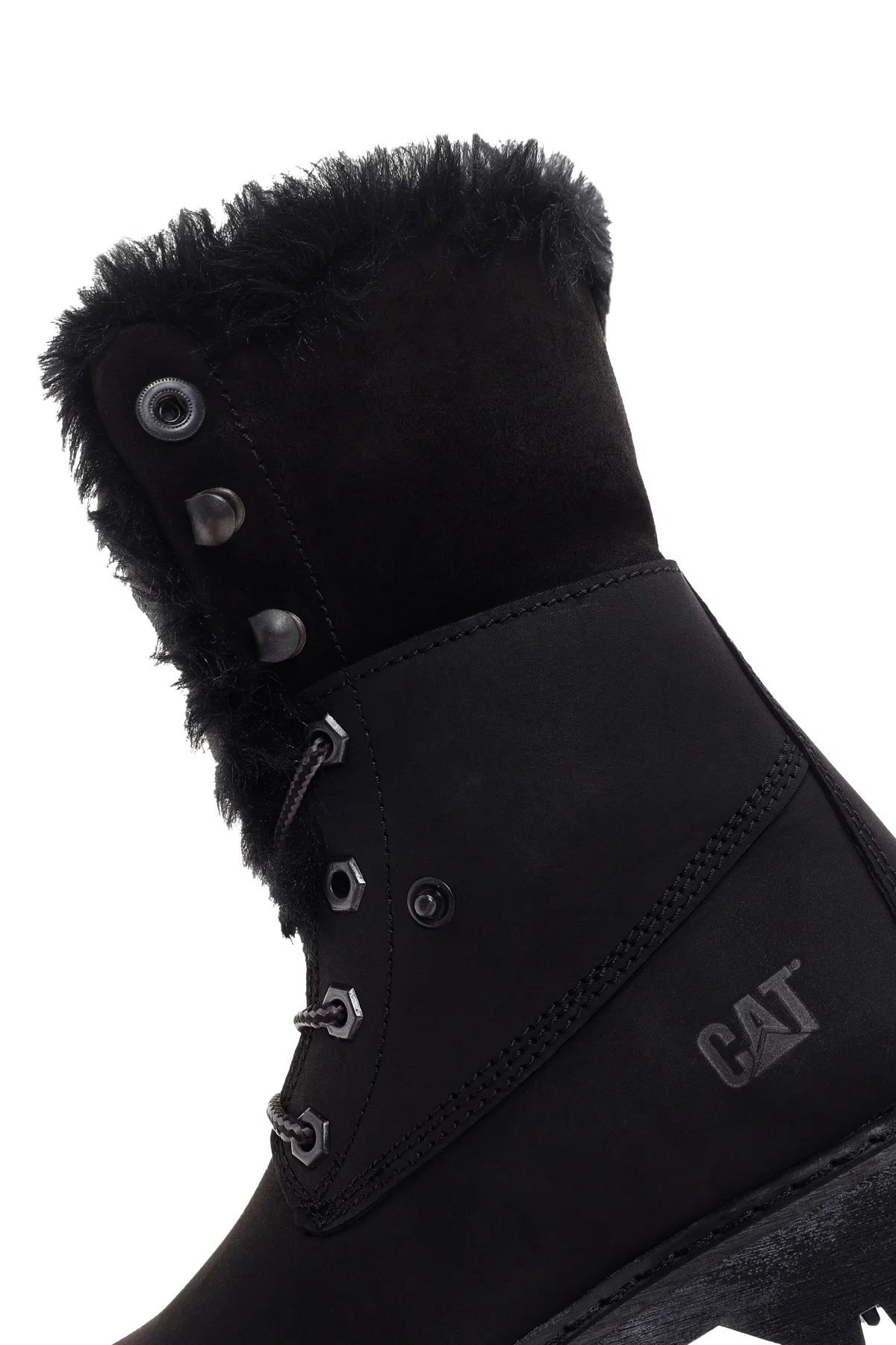 Caterpillar Kadın Siyah Utah Fur Nubuk Deri Bağcıklı Bot - Image 11