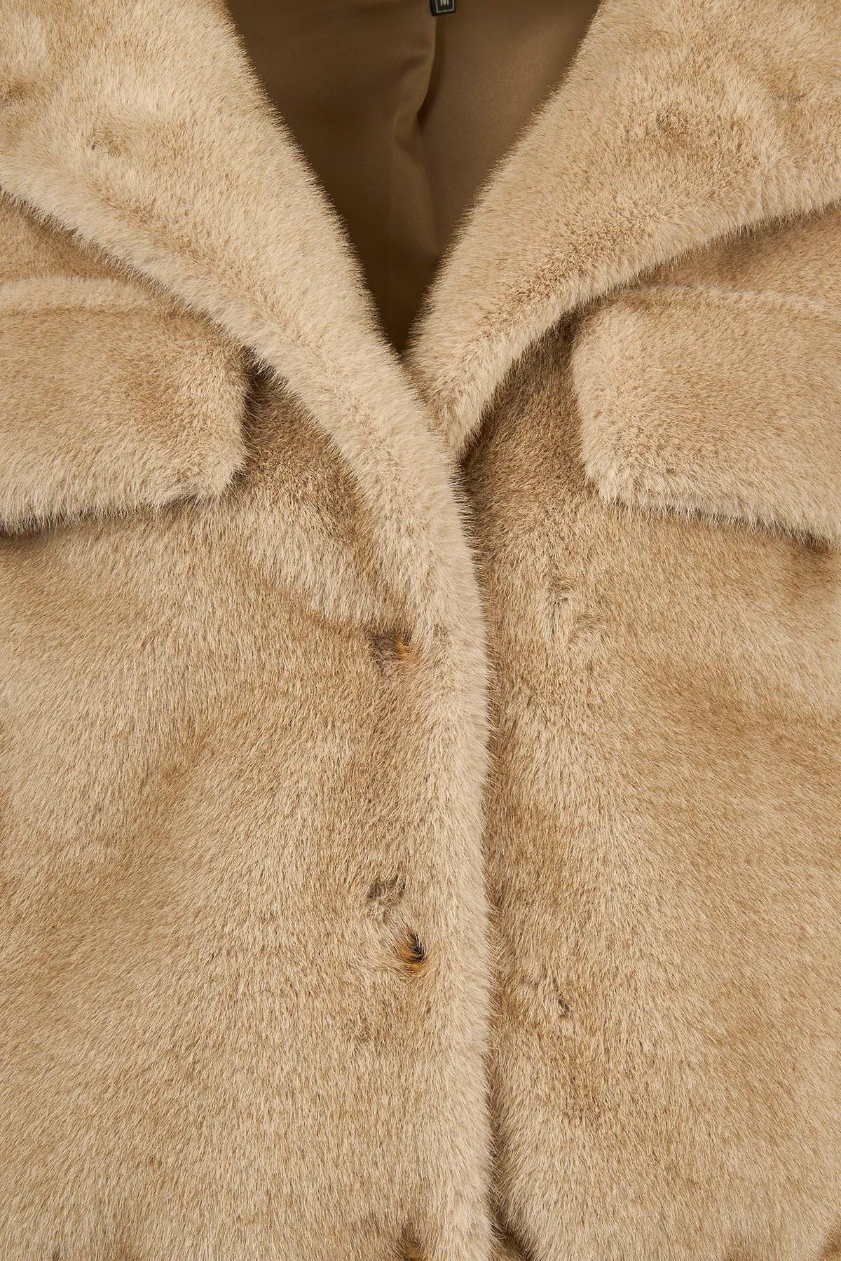 Cortina Kadın Bej Kısa Teddy Mont - Image 15