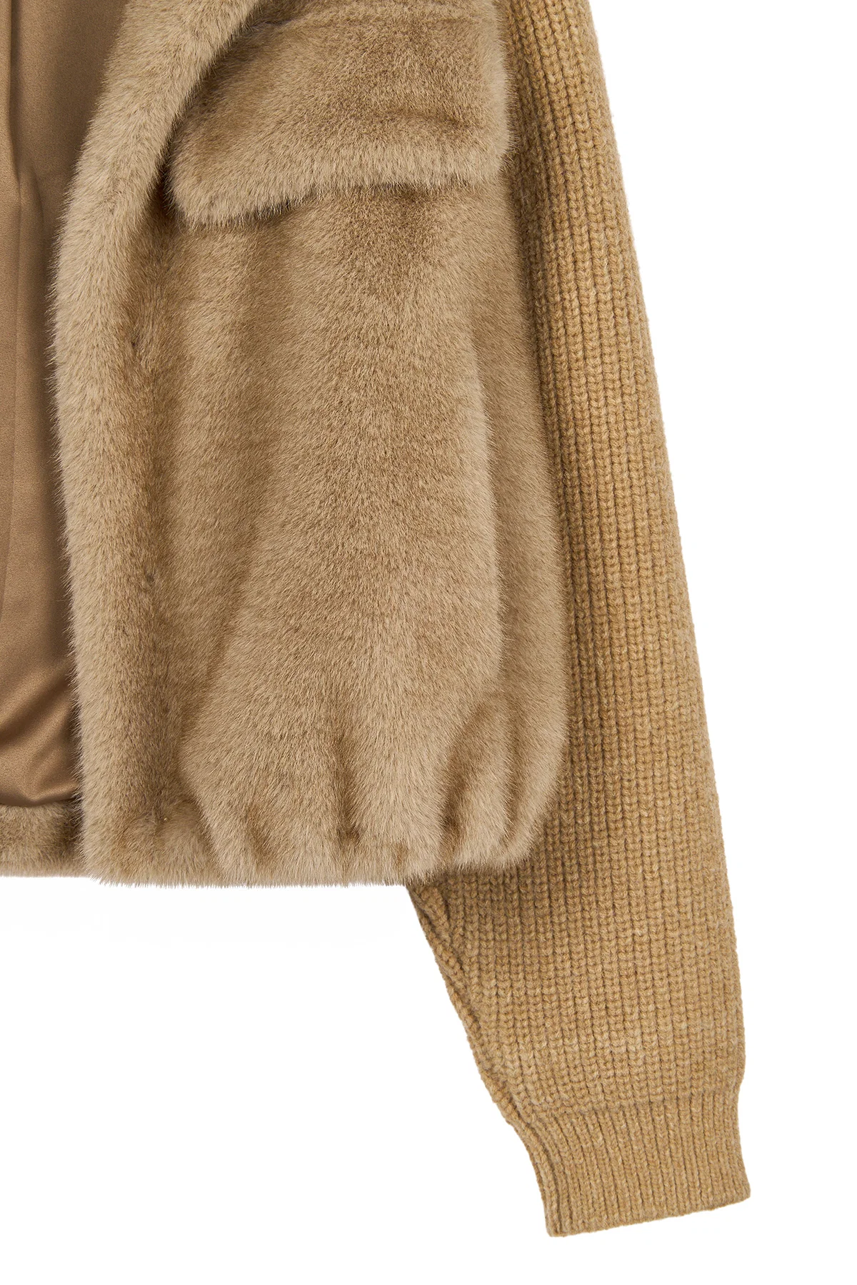 Cortina Kadın Bej Kısa Teddy Mont - Image 17
