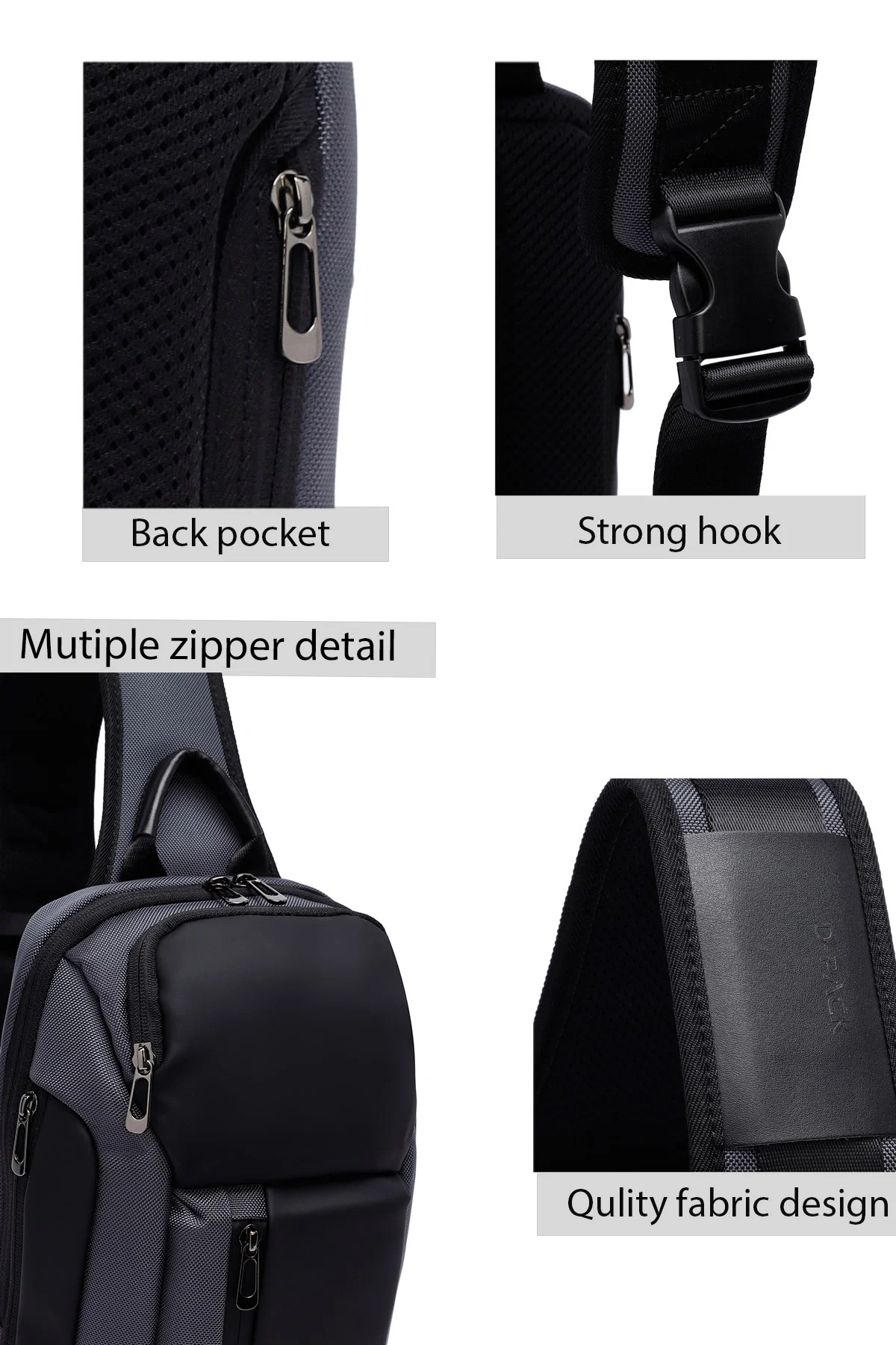 D-Pack Erkek Gri Çapraz Çanta - Image 5