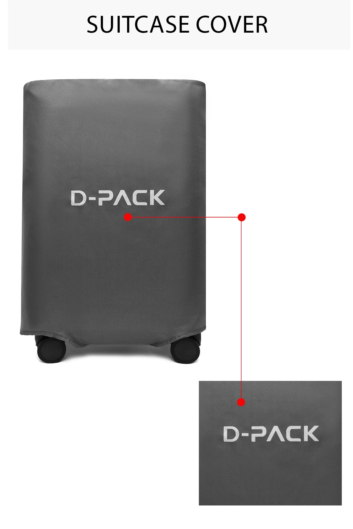 D-Pack Unisex Gri Kabin Boy Valiz - Image 5