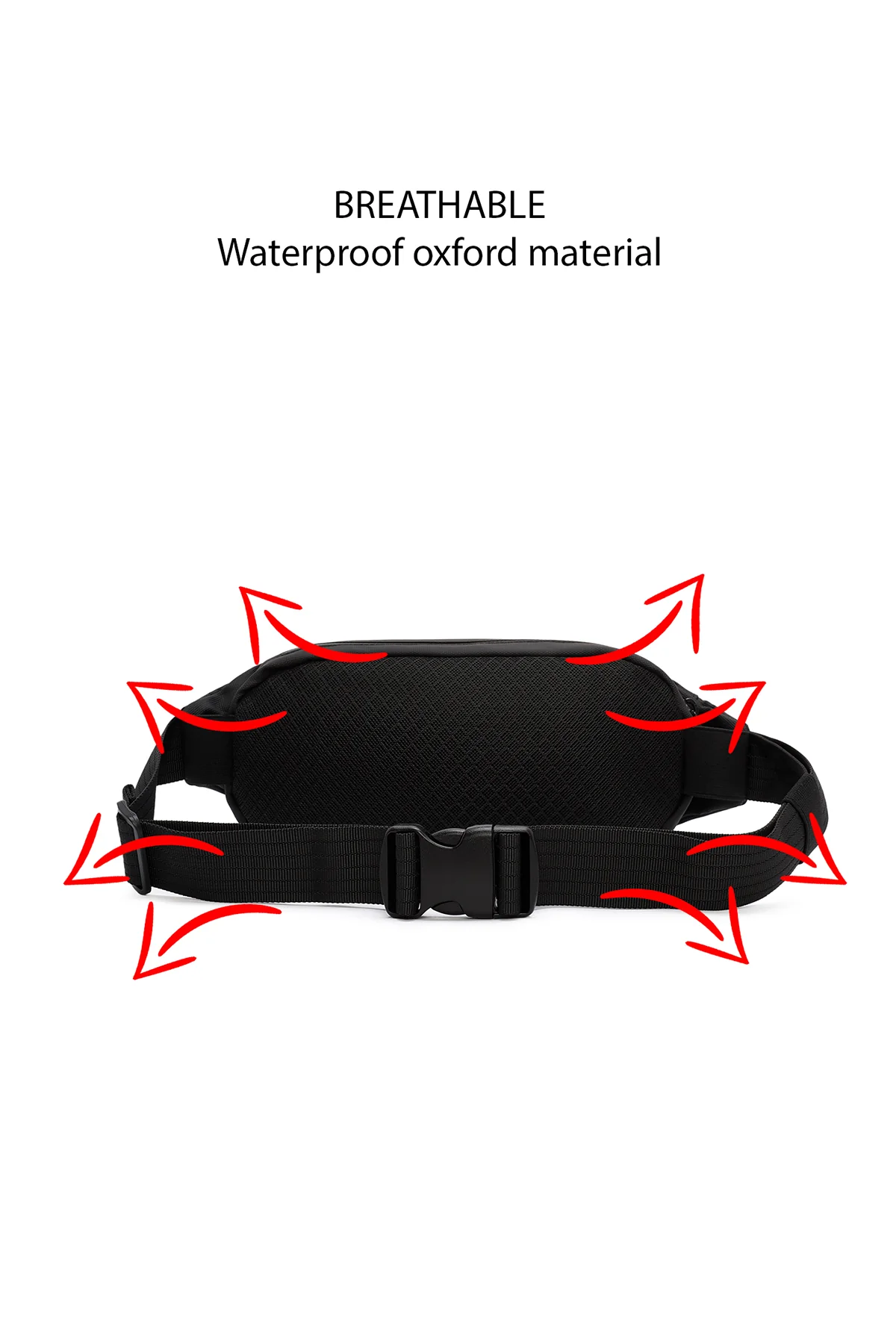 D-Pack Erkek Gri Kumaş Bel Çantası - Image 5