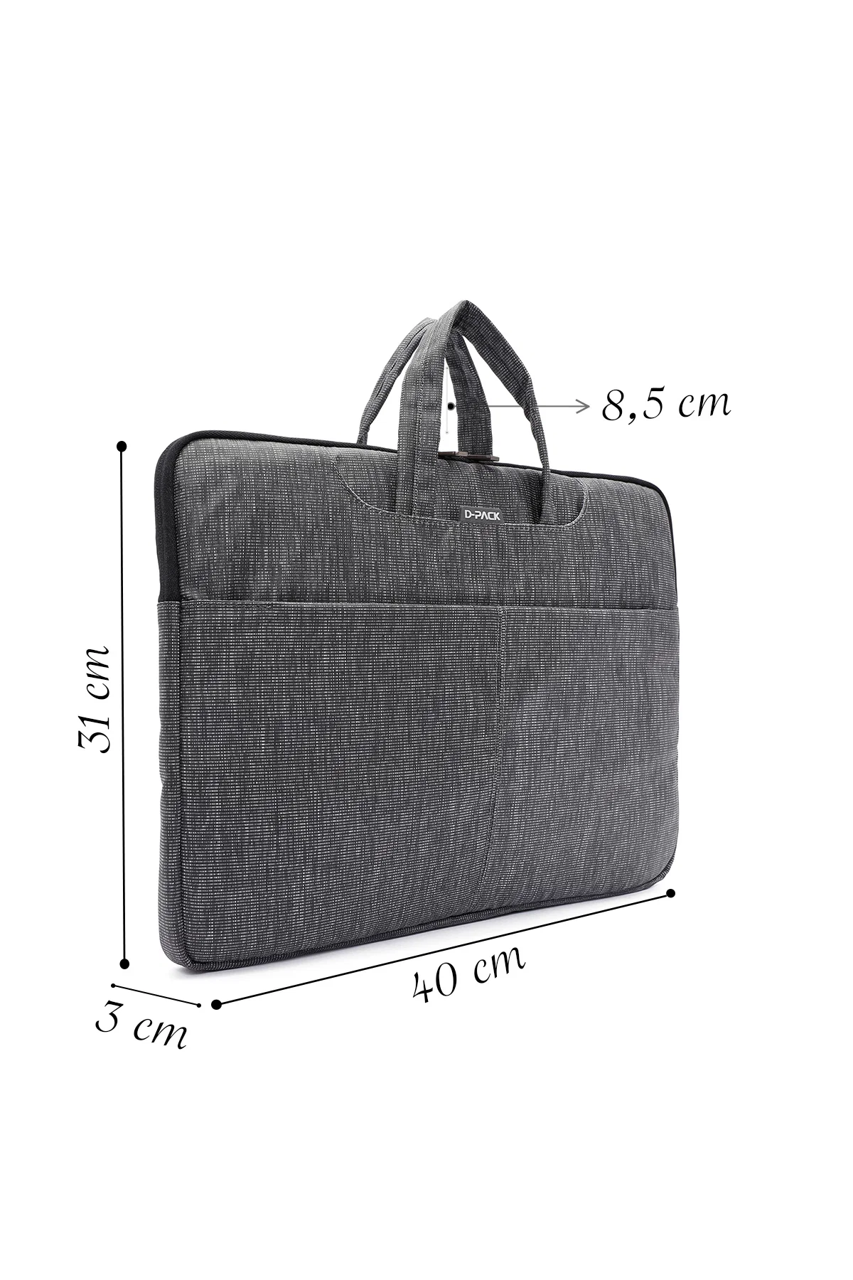 D-Pack Erkek Gri Kumaş Laptop Çantası - Image 2