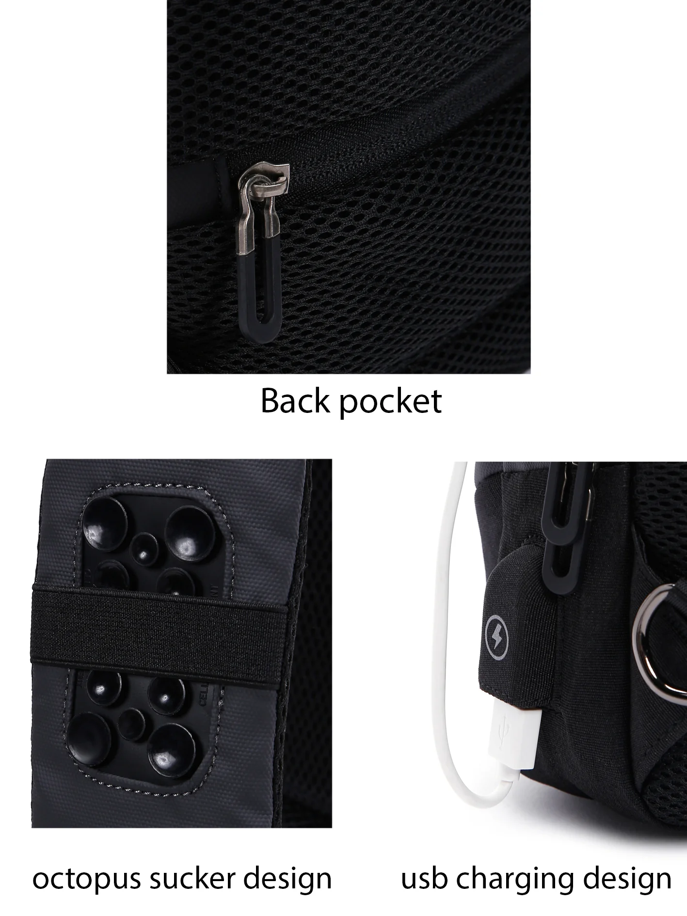 D-Pack Erkek Gri Teknolojik Kumaş Çapraz Çanta - Image 3