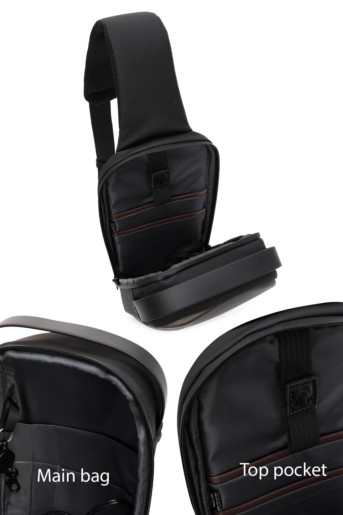 D-Pack Erkek Gri Teknolojik Kumaş Çapraz Çanta - Image 5