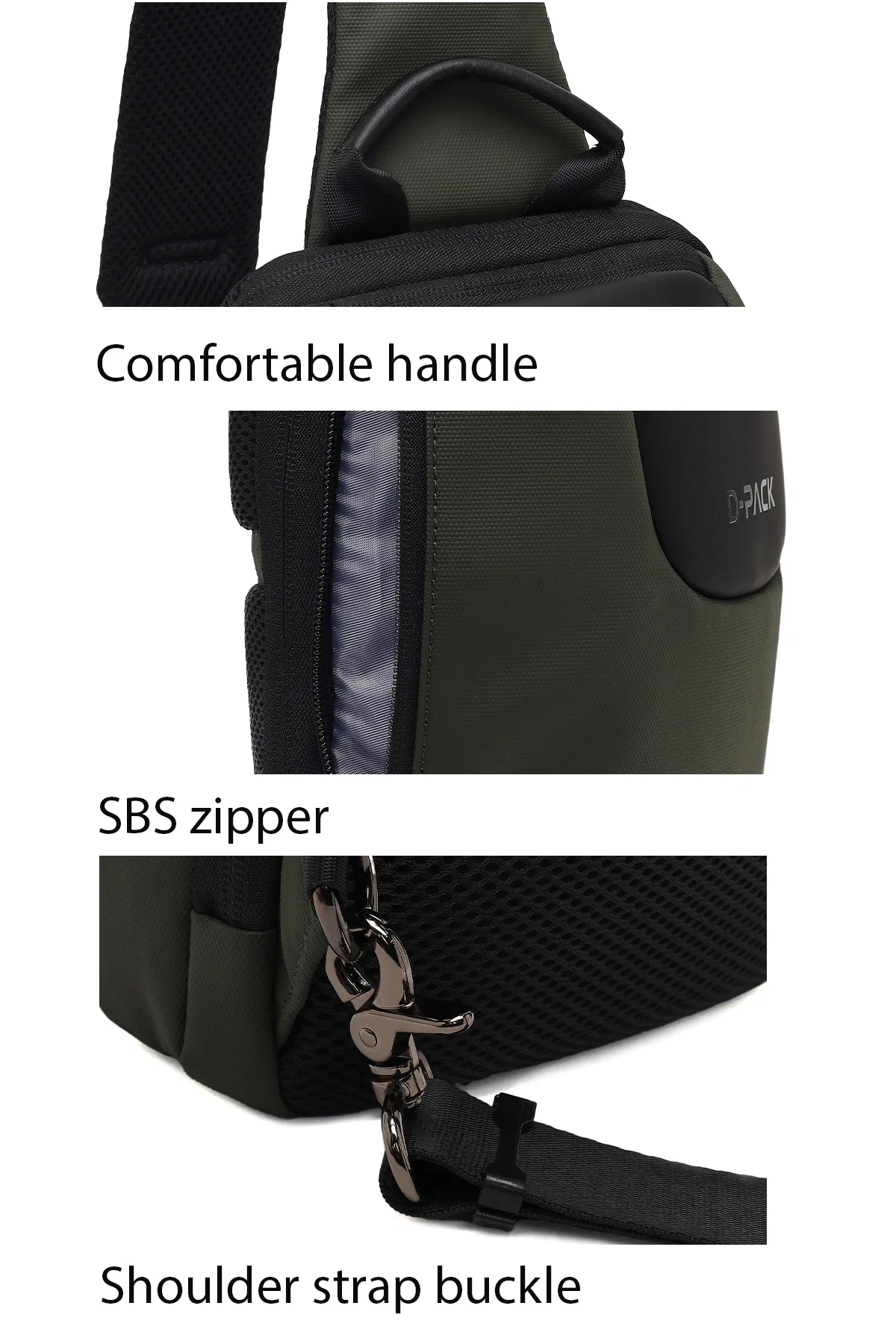 D-Pack Erkek Haki Teknolojik Çapraz Çanta - Image 3