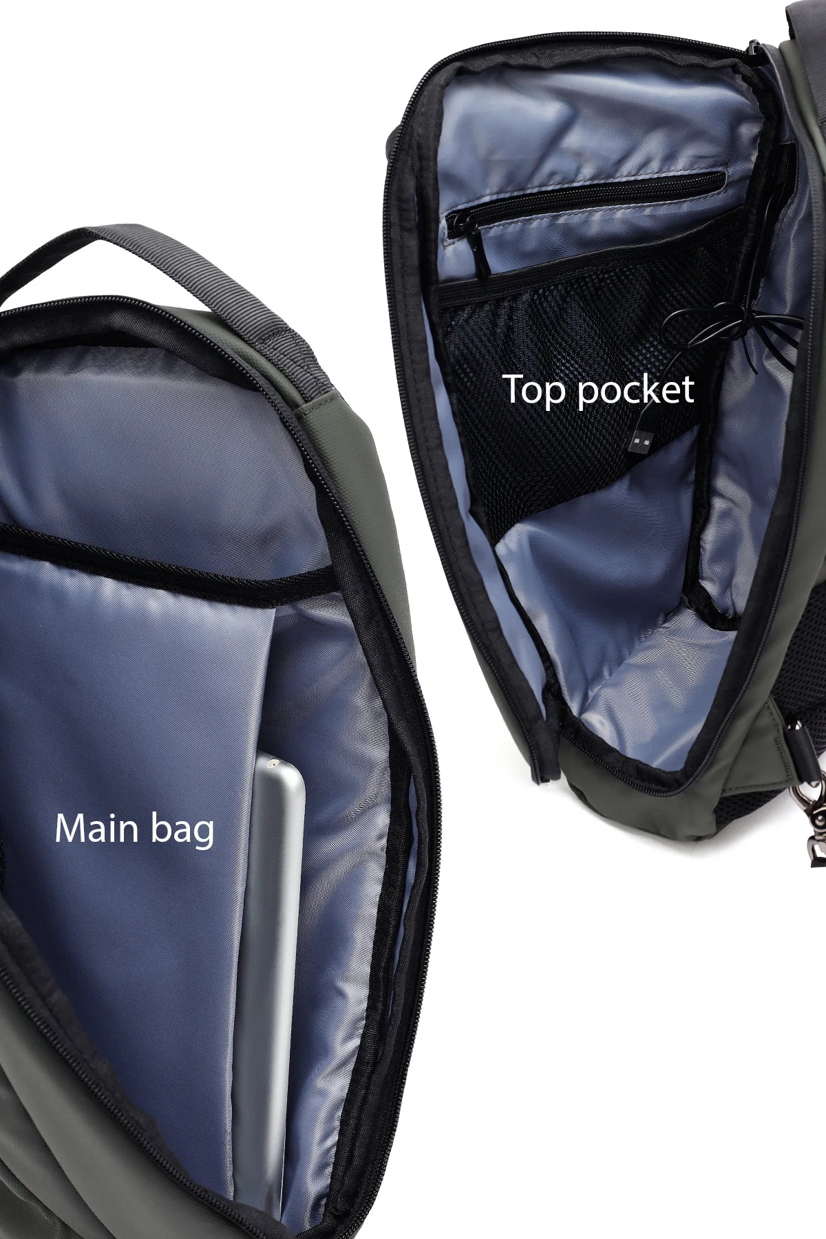 D-Pack Erkek Haki Teknolojik Kumaş Çapraz Çanta - Image 6