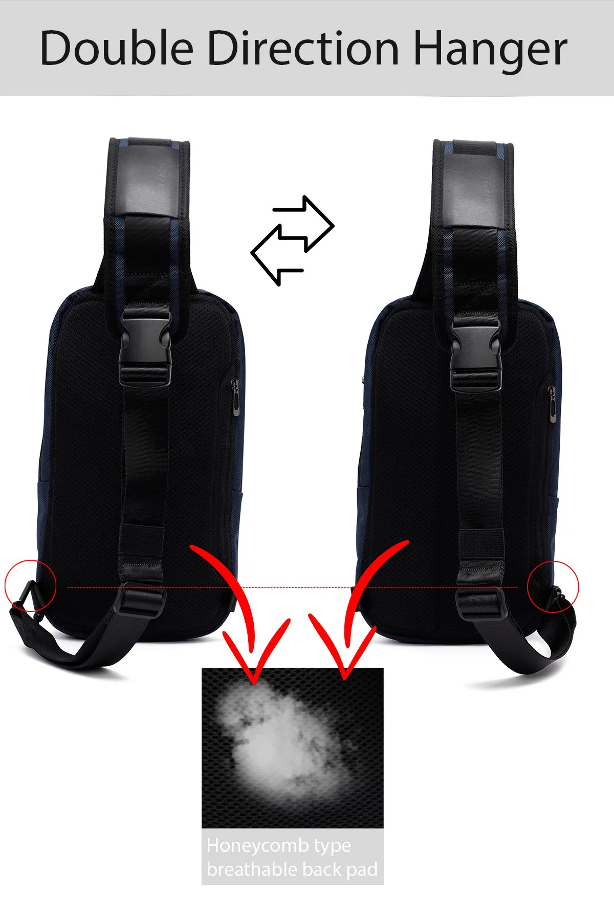 D-Pack Erkek Lacivert Çapraz Çanta - Image 3