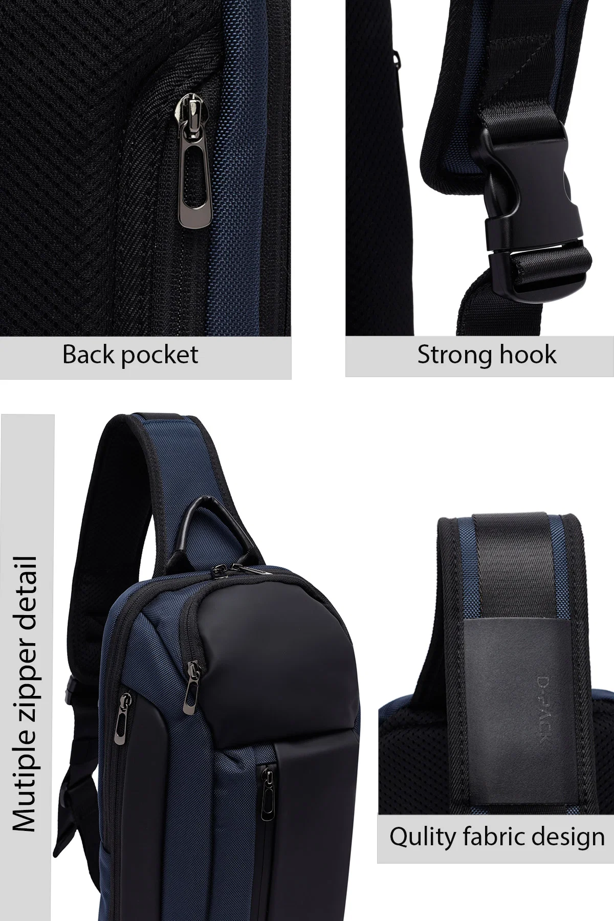 D-Pack Erkek Lacivert Çapraz Çanta - Image 5