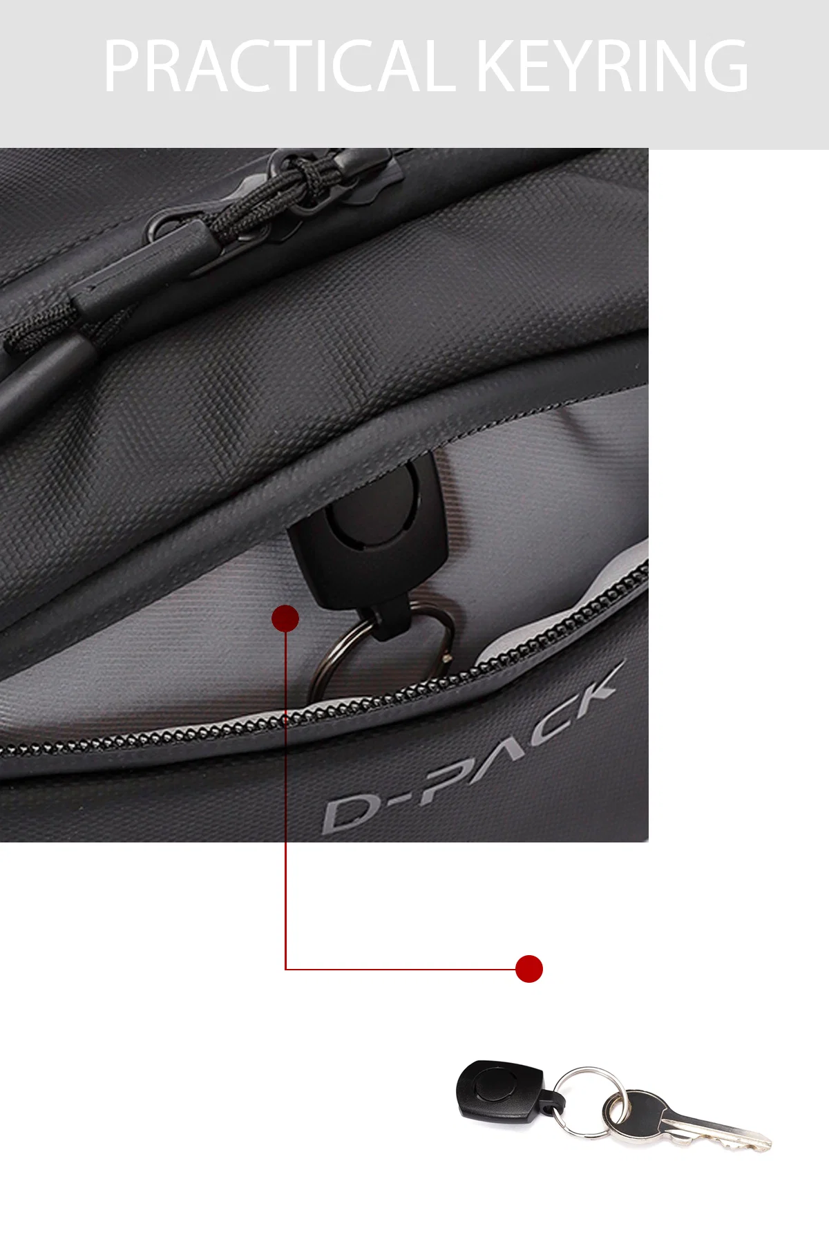 D-Pack Erkek Siyah Kumaş Çapraz Çanta - Image 7