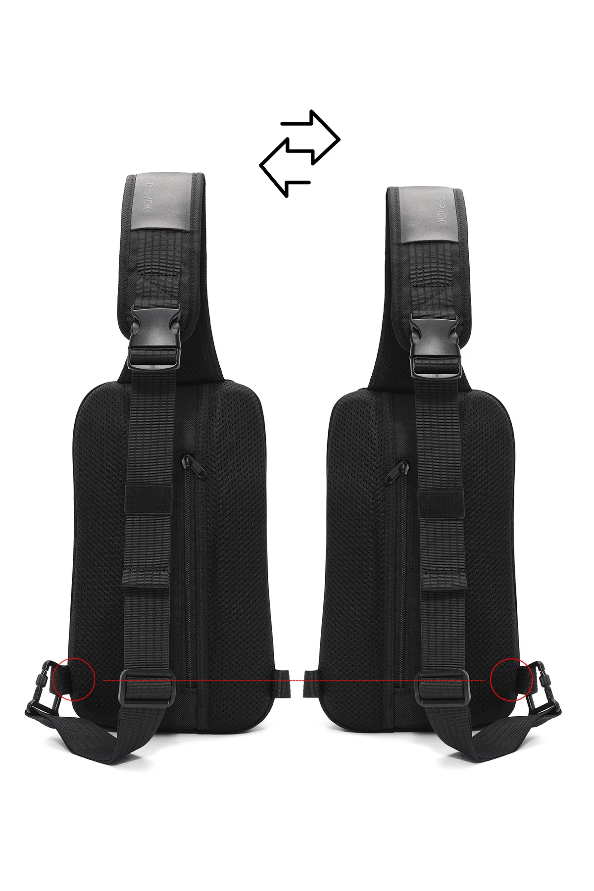 D-Pack Erkek Siyah Kumaş Çapraz Çanta - Image 8