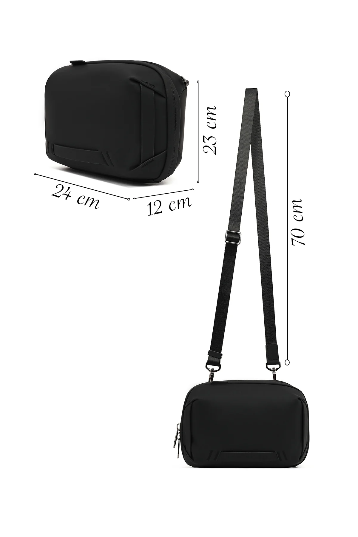 D-Pack Erkek Siyah Kumaş El Çantası - Image 2