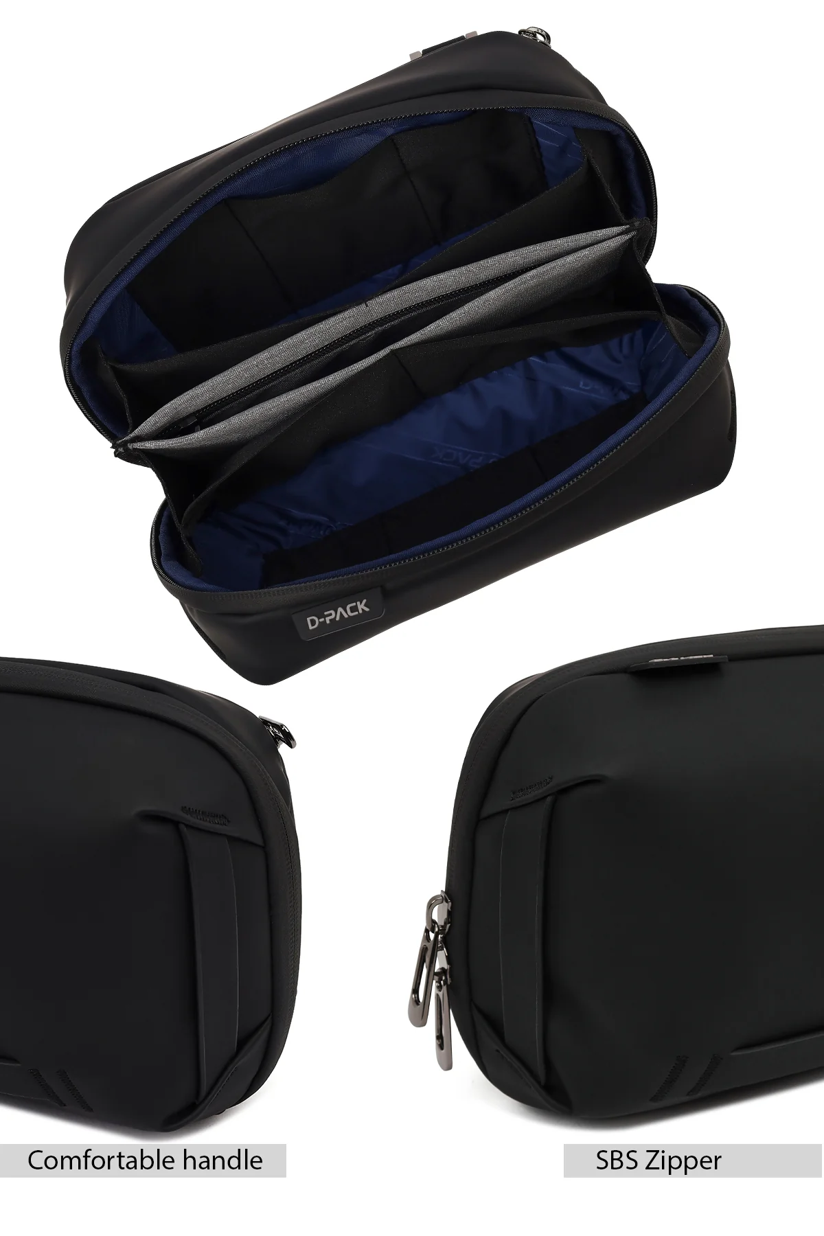 D-Pack Erkek Siyah Kumaş El Çantası - Image 7
