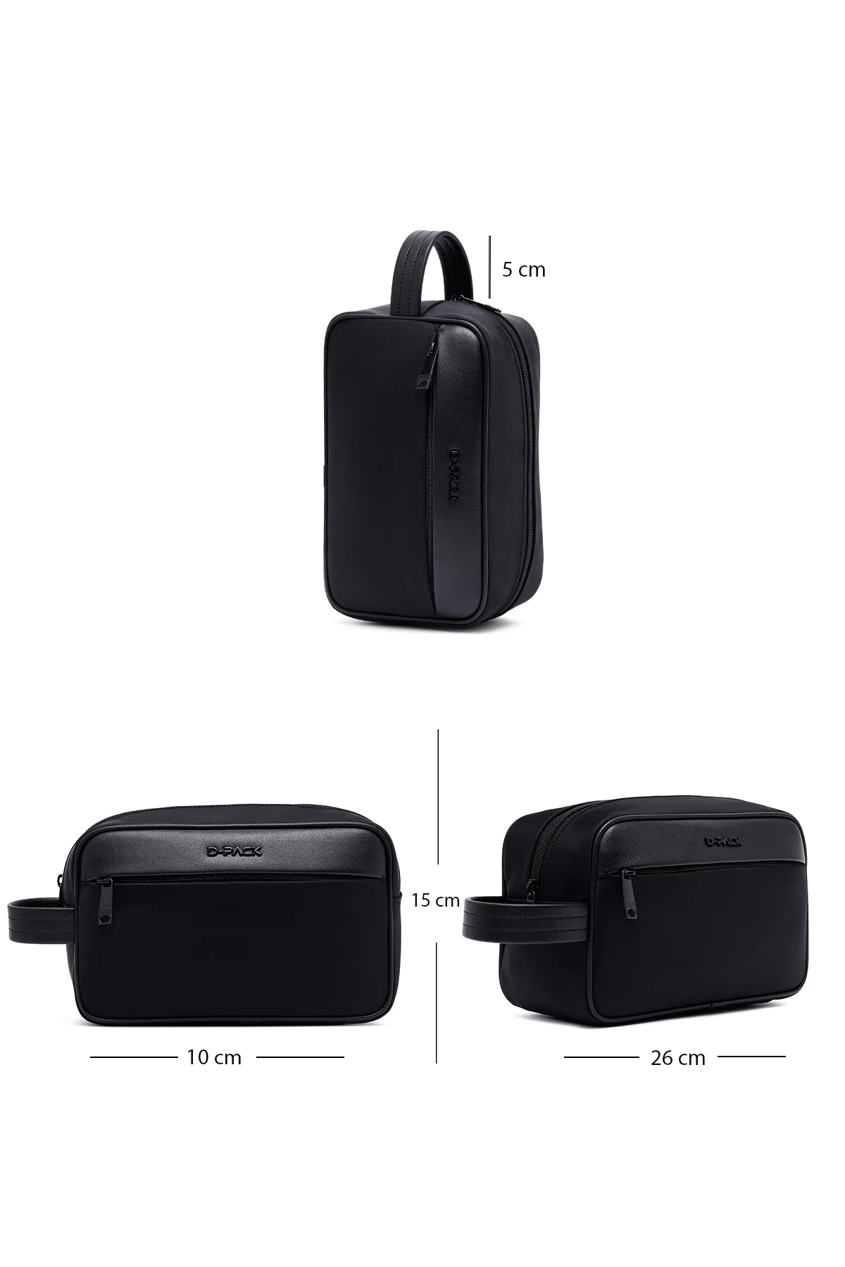 D-Pack Erkek Siyah Kumaş Mini El Çantası - Image 2