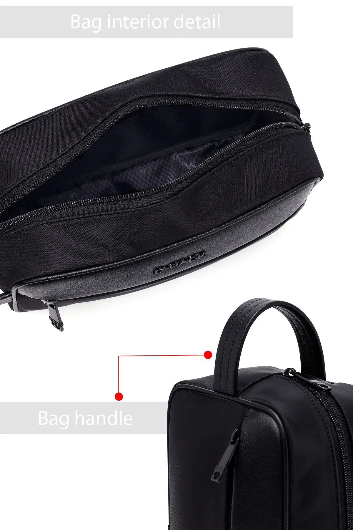 D-Pack Erkek Siyah Kumaş Mini El Çantası - Image 6