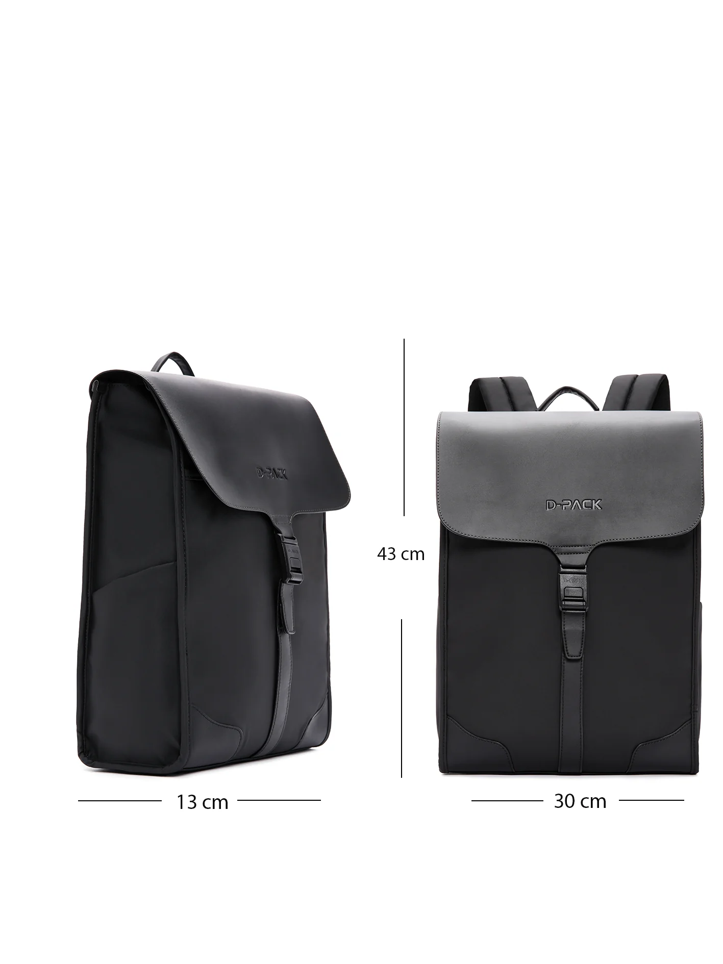 D-Pack Erkek Siyah Kumaş Sırt Çantası - Image 10