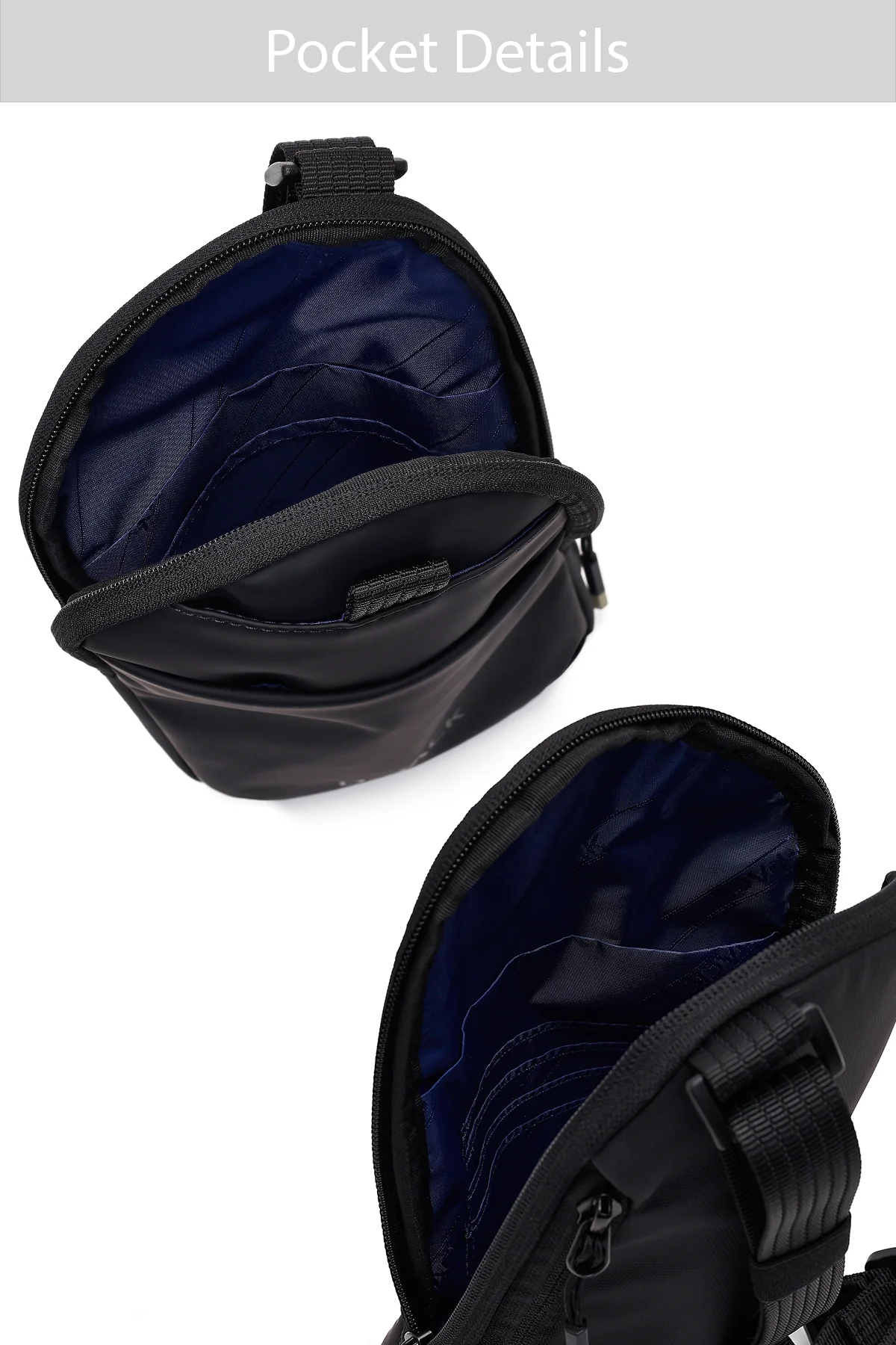 D-Pack Erkek Siyah Mini Kumaş Çapraz Çanta - Image 5